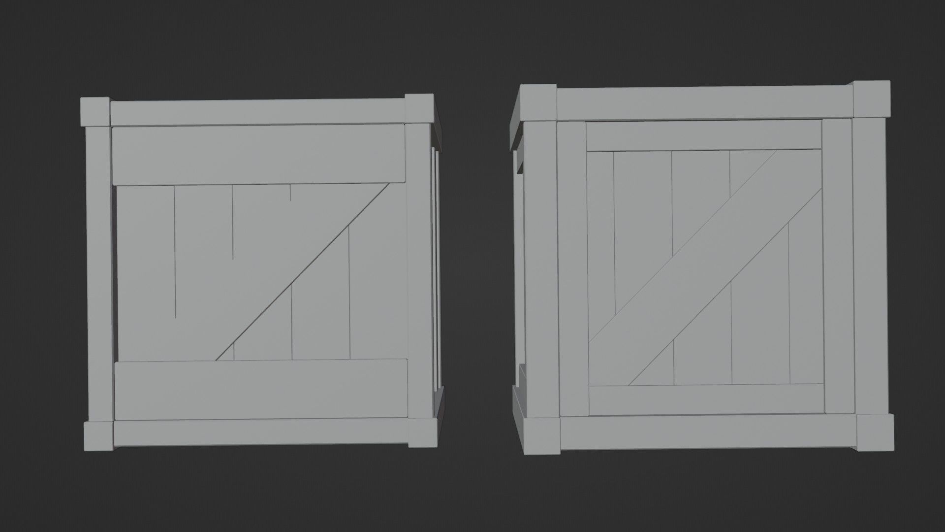 FREE Low-Poly Wood Crates Free low-poly 3D model_13