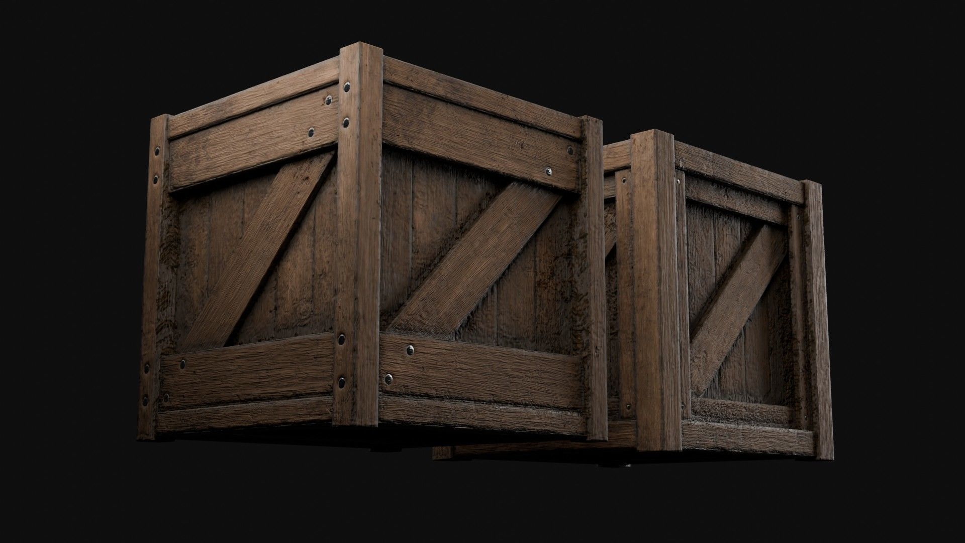 FREE Low-Poly Wood Crates Free low-poly 3D model_4