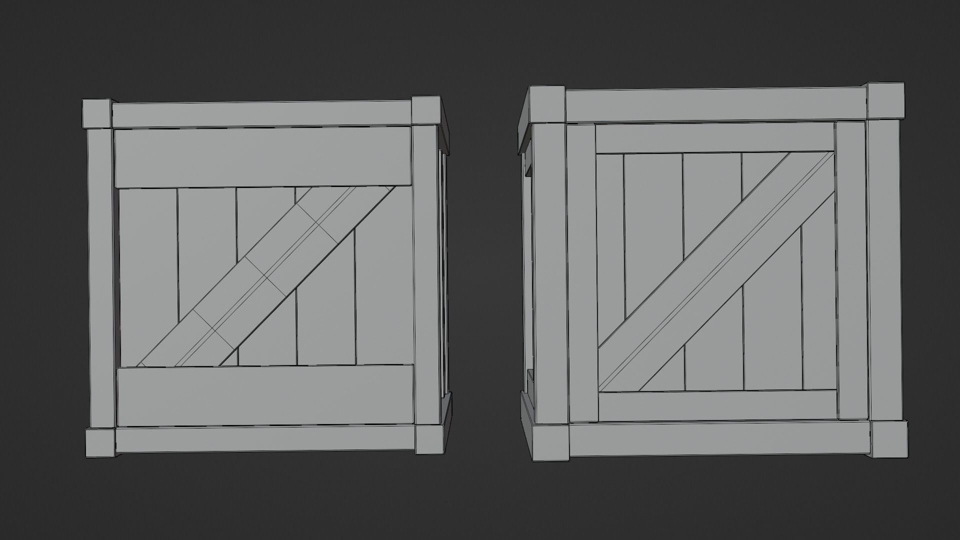 FREE Low-Poly Wood Crates Free low-poly 3D model_18