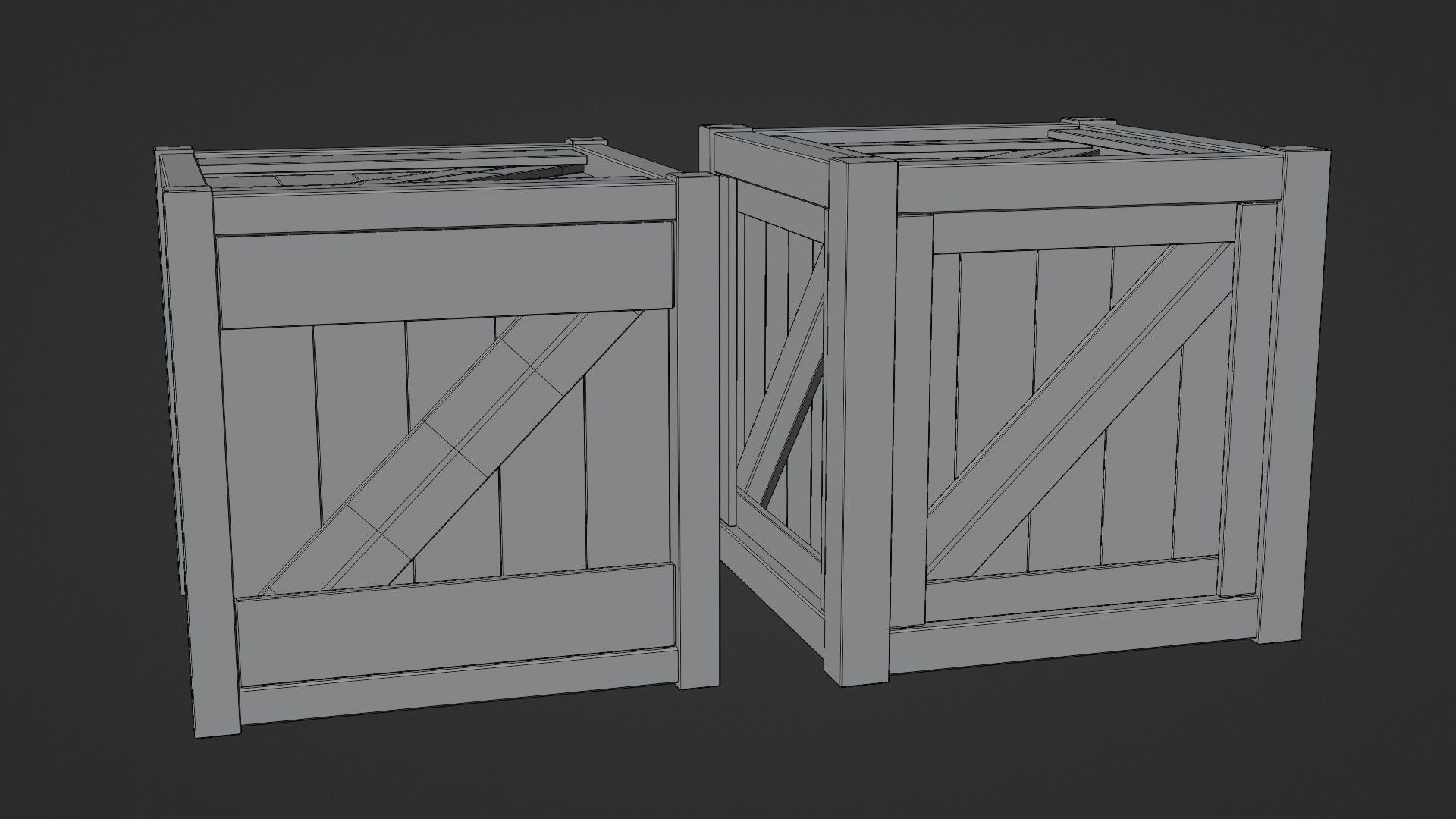 FREE Low-Poly Wood Crates Free low-poly 3D model_16