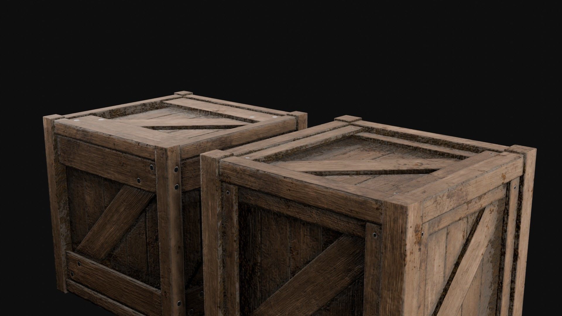 FREE Low-Poly Wood Crates Free low-poly 3D model_7