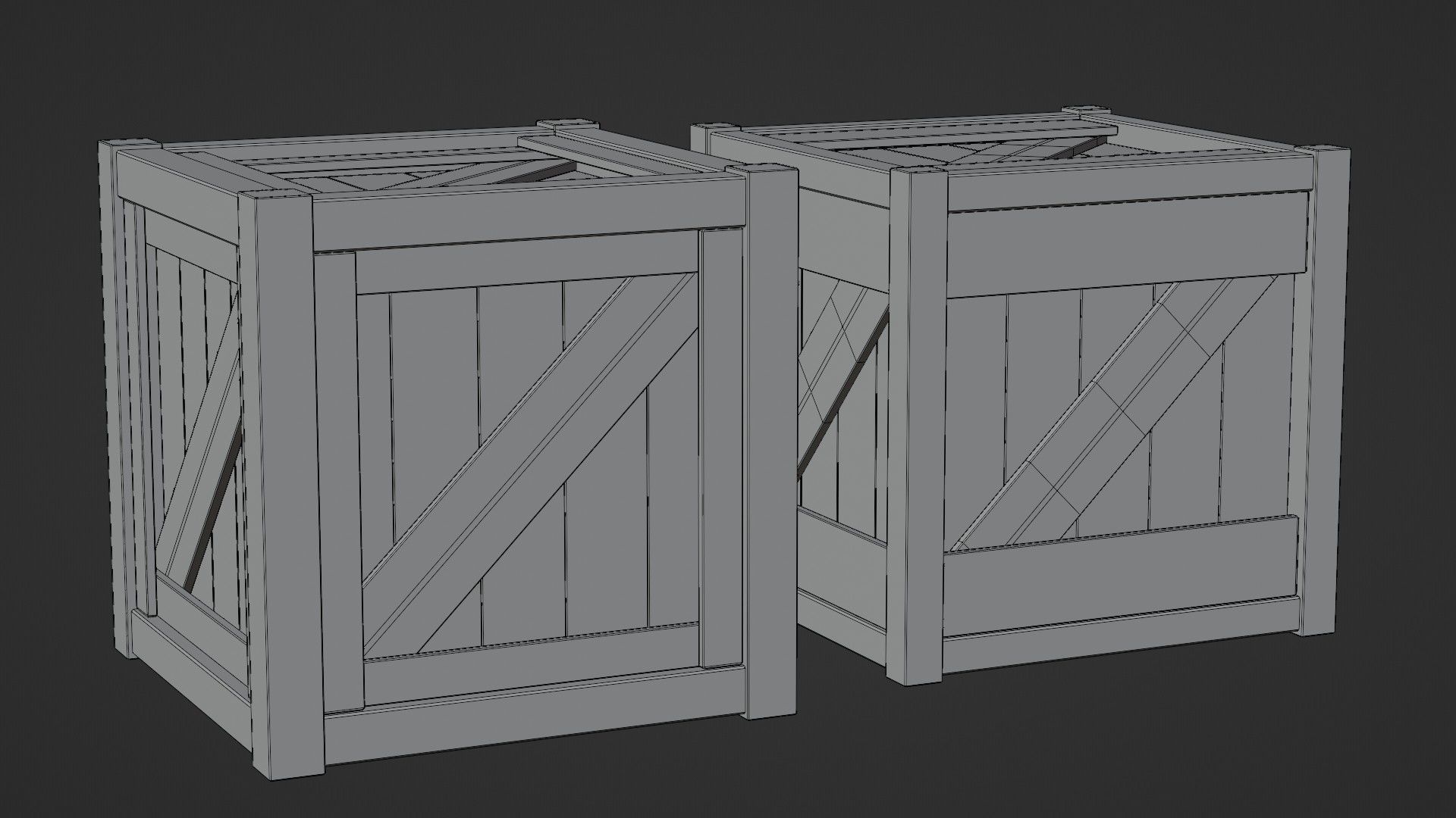 FREE Low-Poly Wood Crates Free low-poly 3D model_20