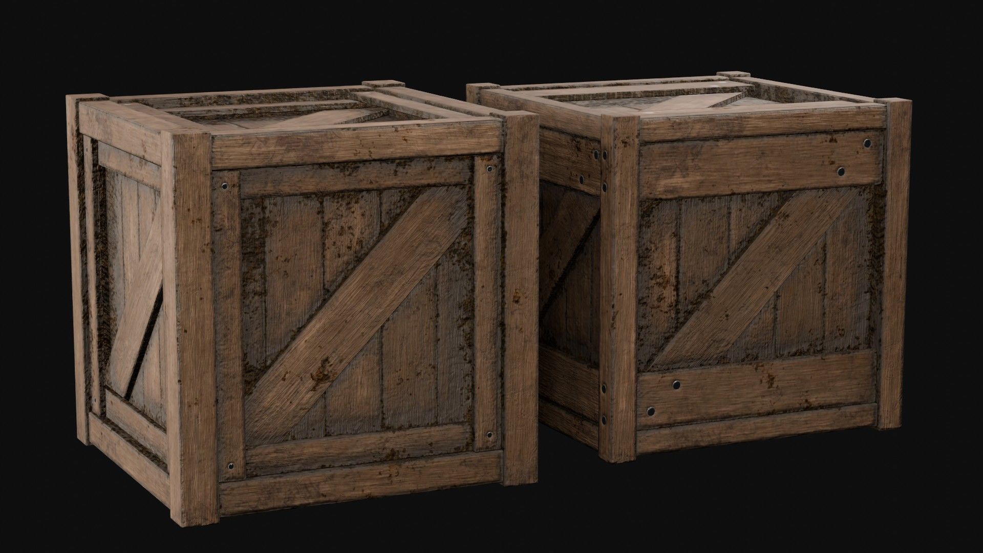 FREE Low-Poly Wood Crates Free low-poly 3D model_10