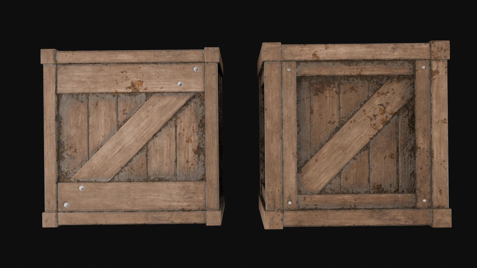 FREE Low-Poly Wood Crates Free low-poly 3D model_8