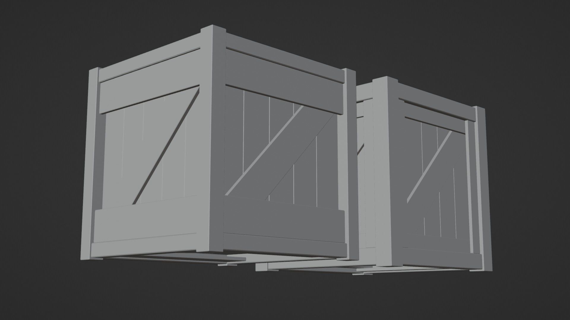 FREE Low-Poly Wood Crates Free low-poly 3D model_14