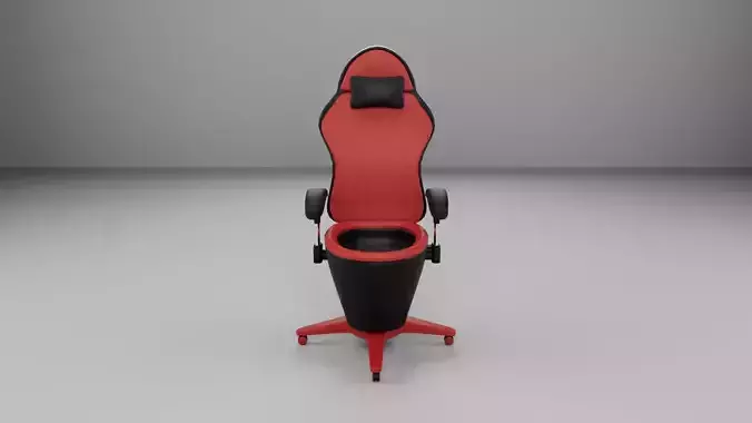 Gaming Chair Toilet Maya 3D Model  Low-poly 3D model