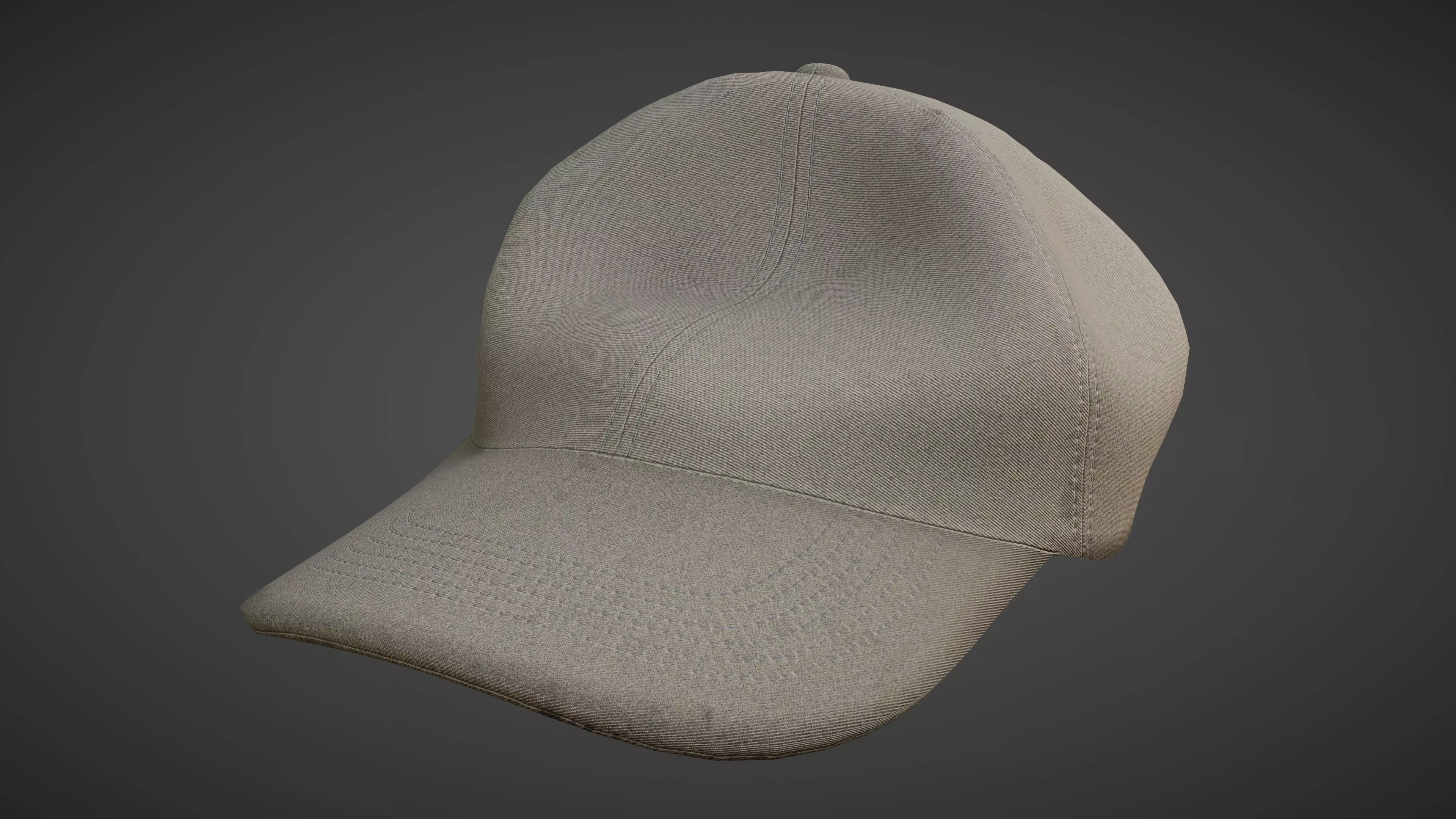 Low-Poly Realistic Dad Hat Low-poly 3D model_7