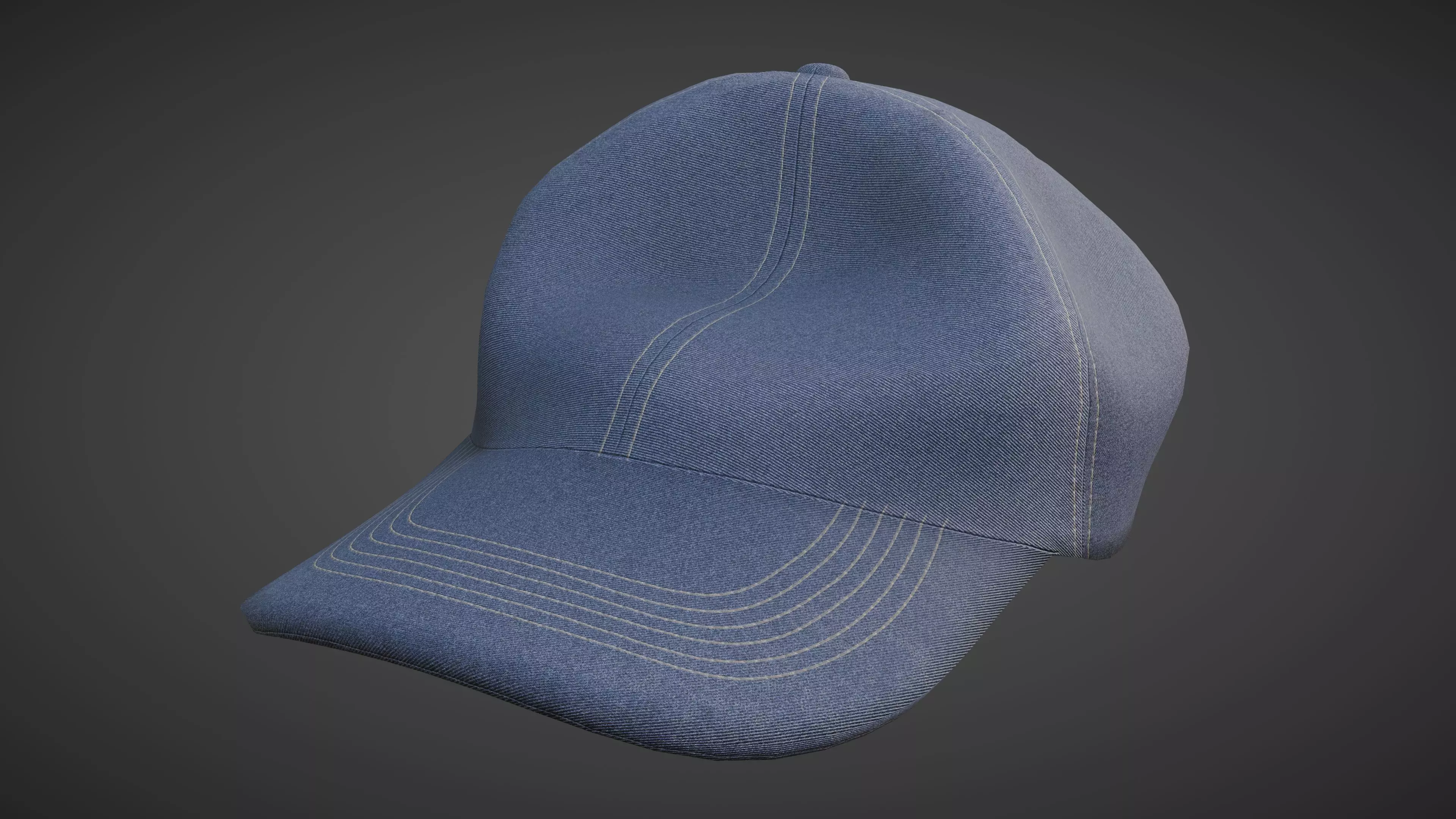 Low-Poly Realistic Dad Hat Low-poly 3D model_0