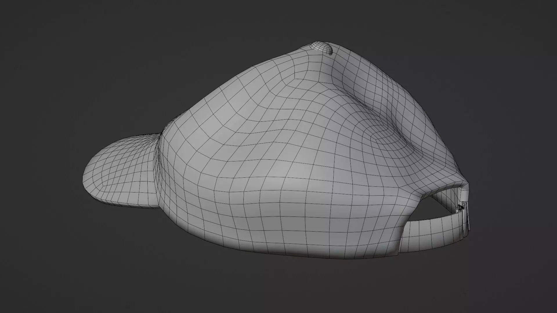 Low-Poly Realistic Dad Hat Low-poly 3D model_12