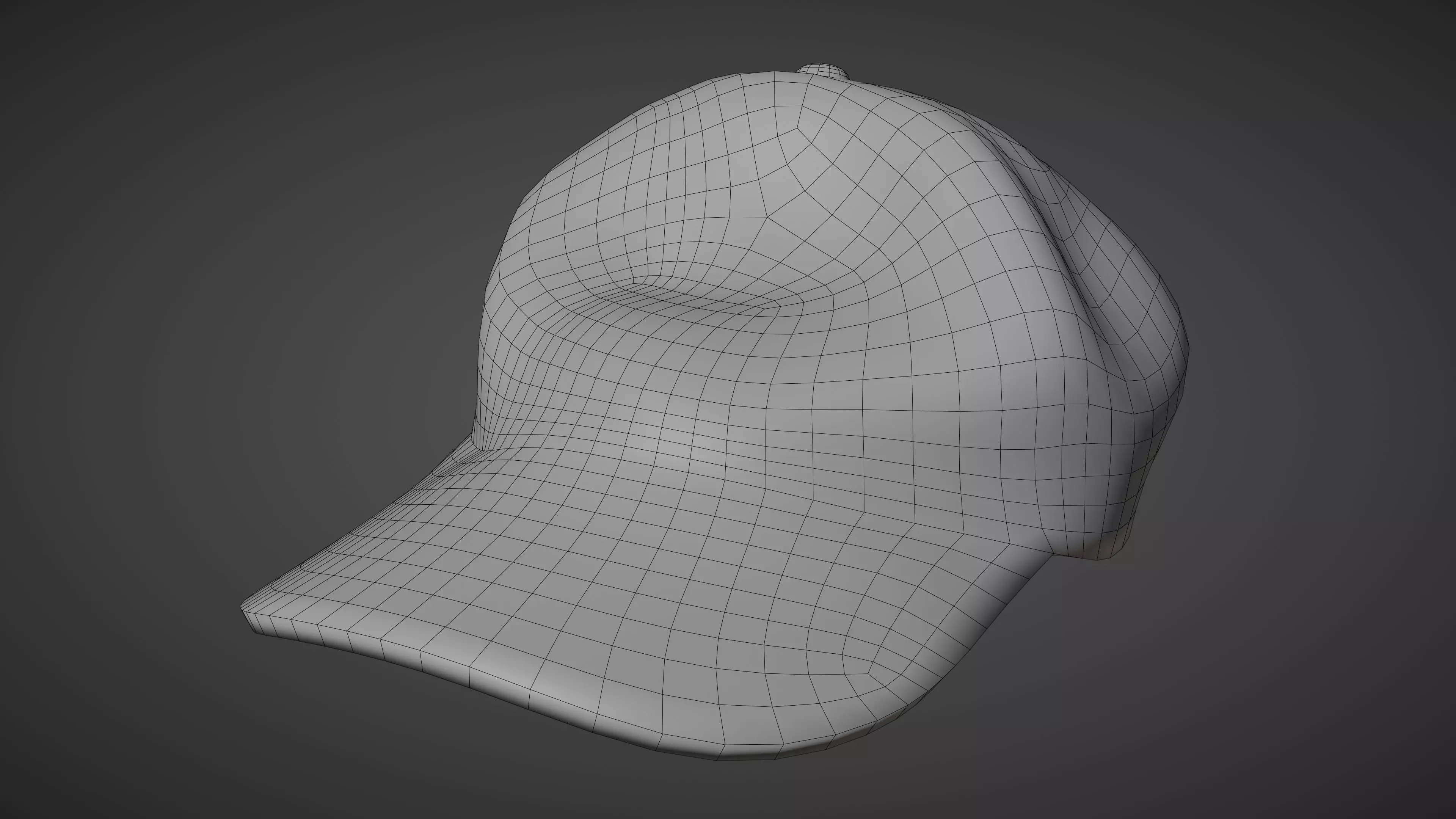 Low-Poly Realistic Dad Hat Low-poly 3D model_6