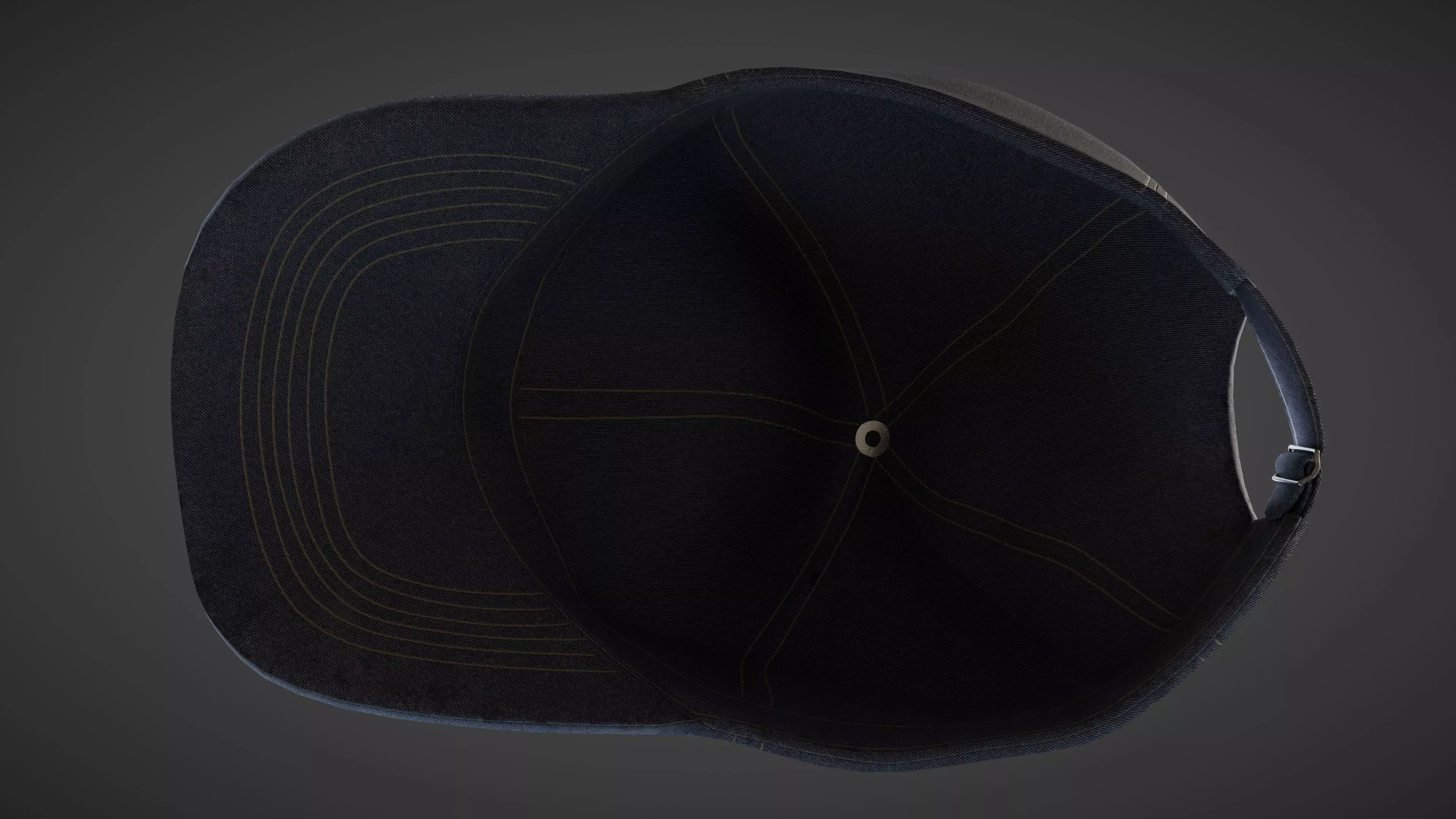 Low-Poly Realistic Dad Hat Low-poly 3D model_3