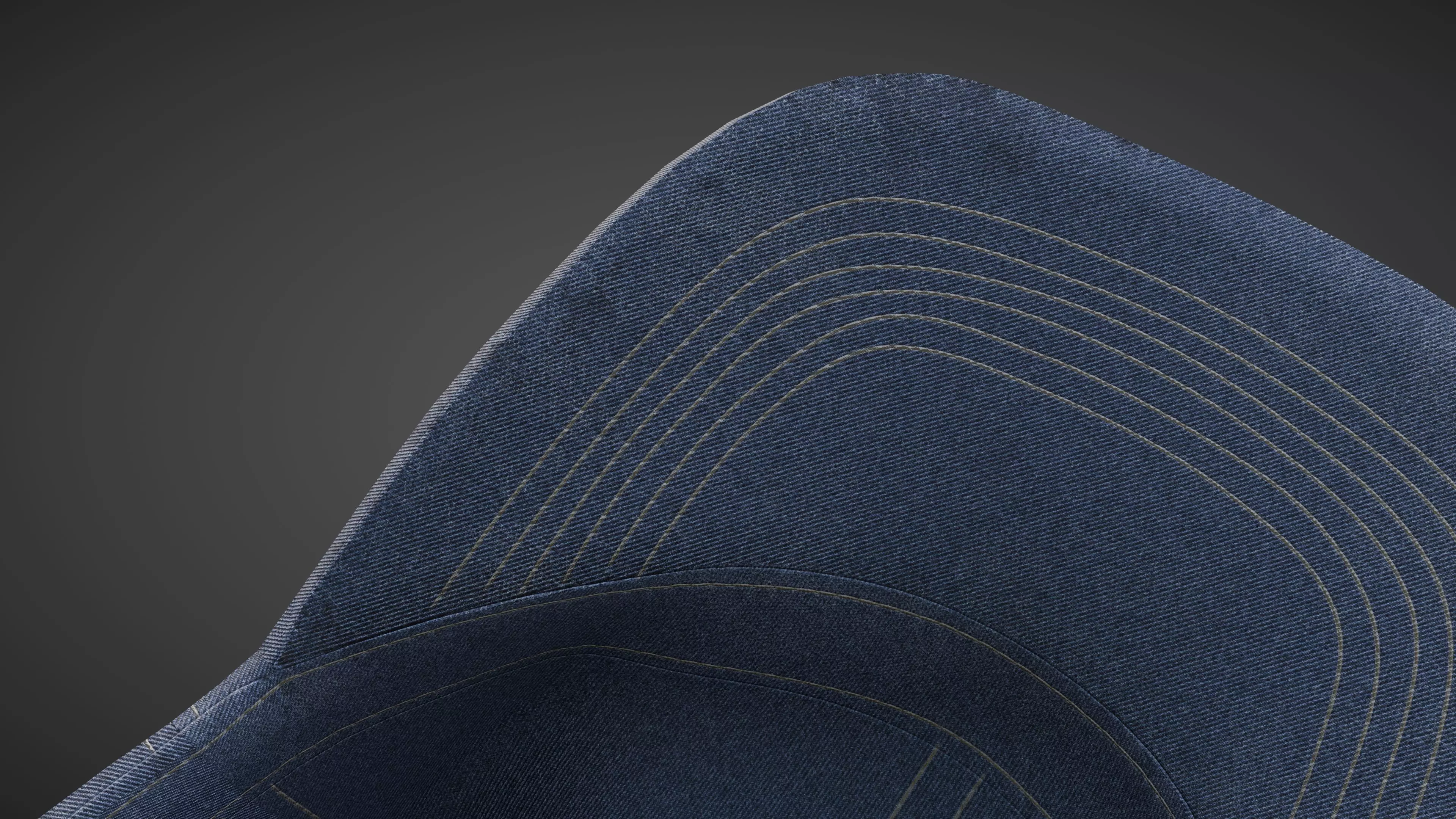 Low-Poly Realistic Dad Hat Low-poly 3D model_1