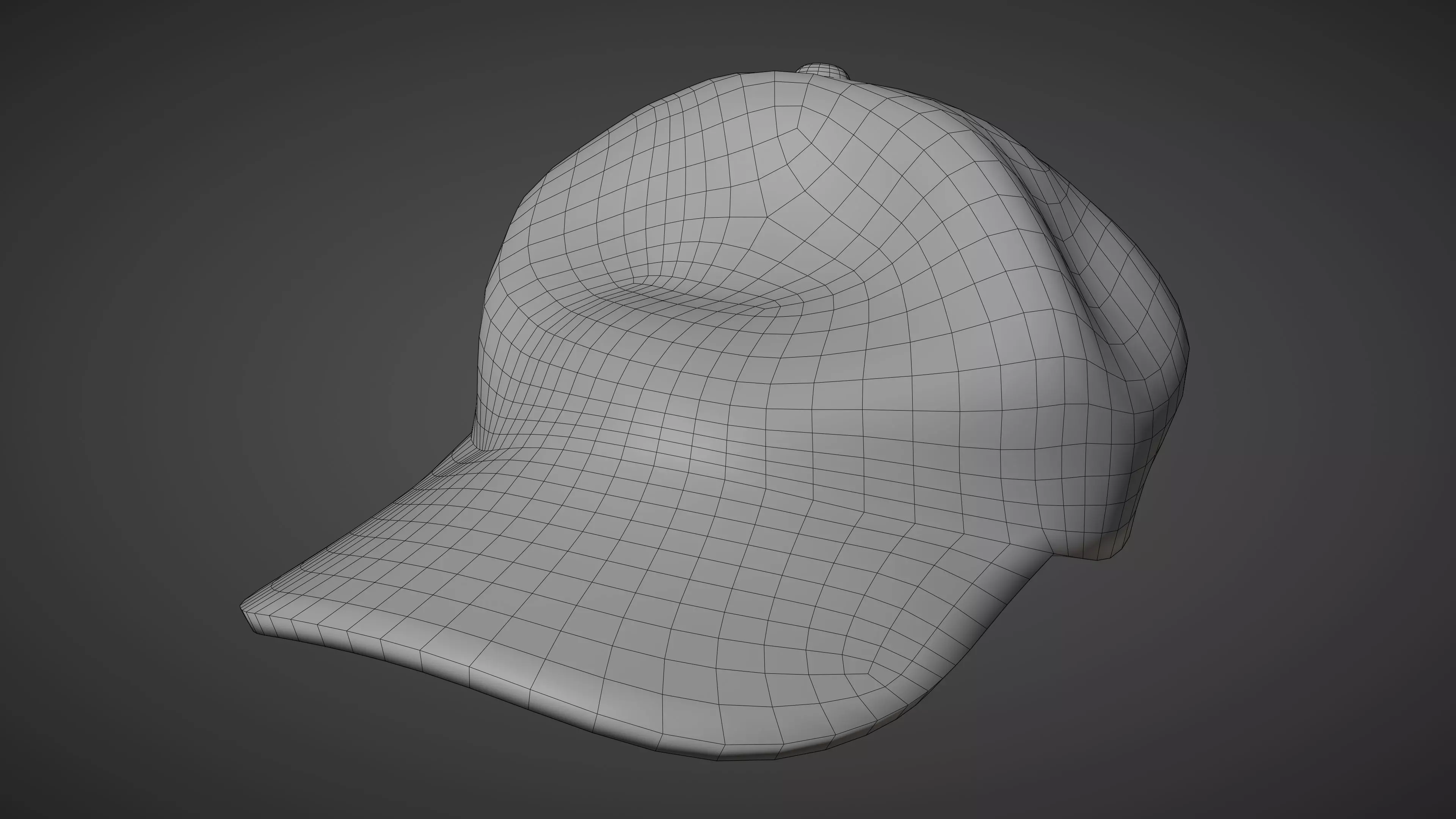 Low-Poly Realistic Dad Hat Low-poly 3D model_10