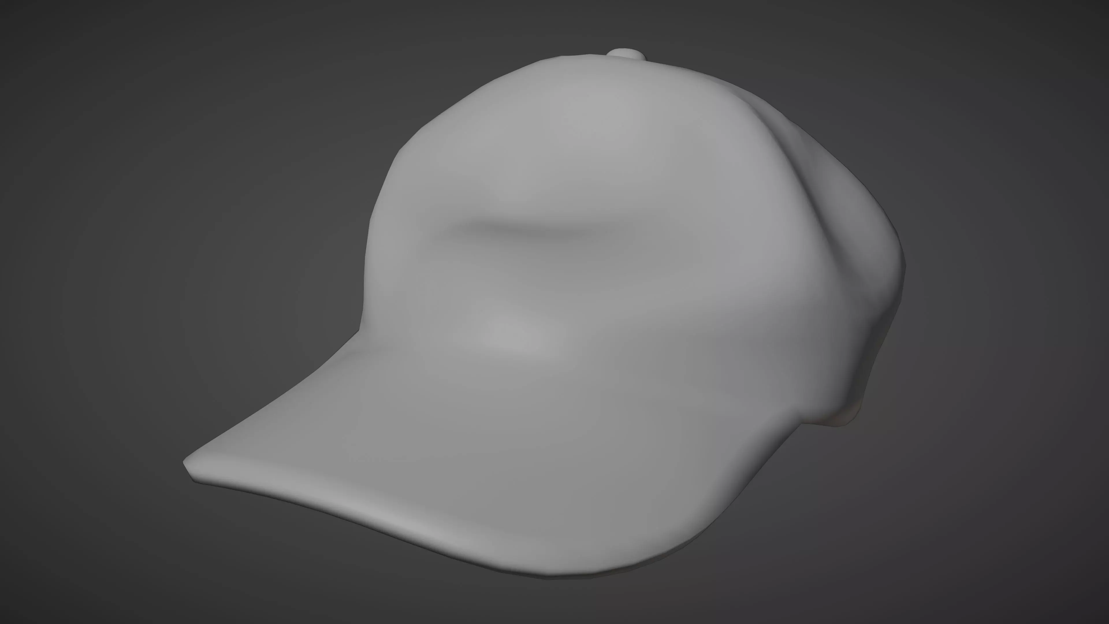 Low-Poly Realistic Dad Hat Low-poly 3D model_9