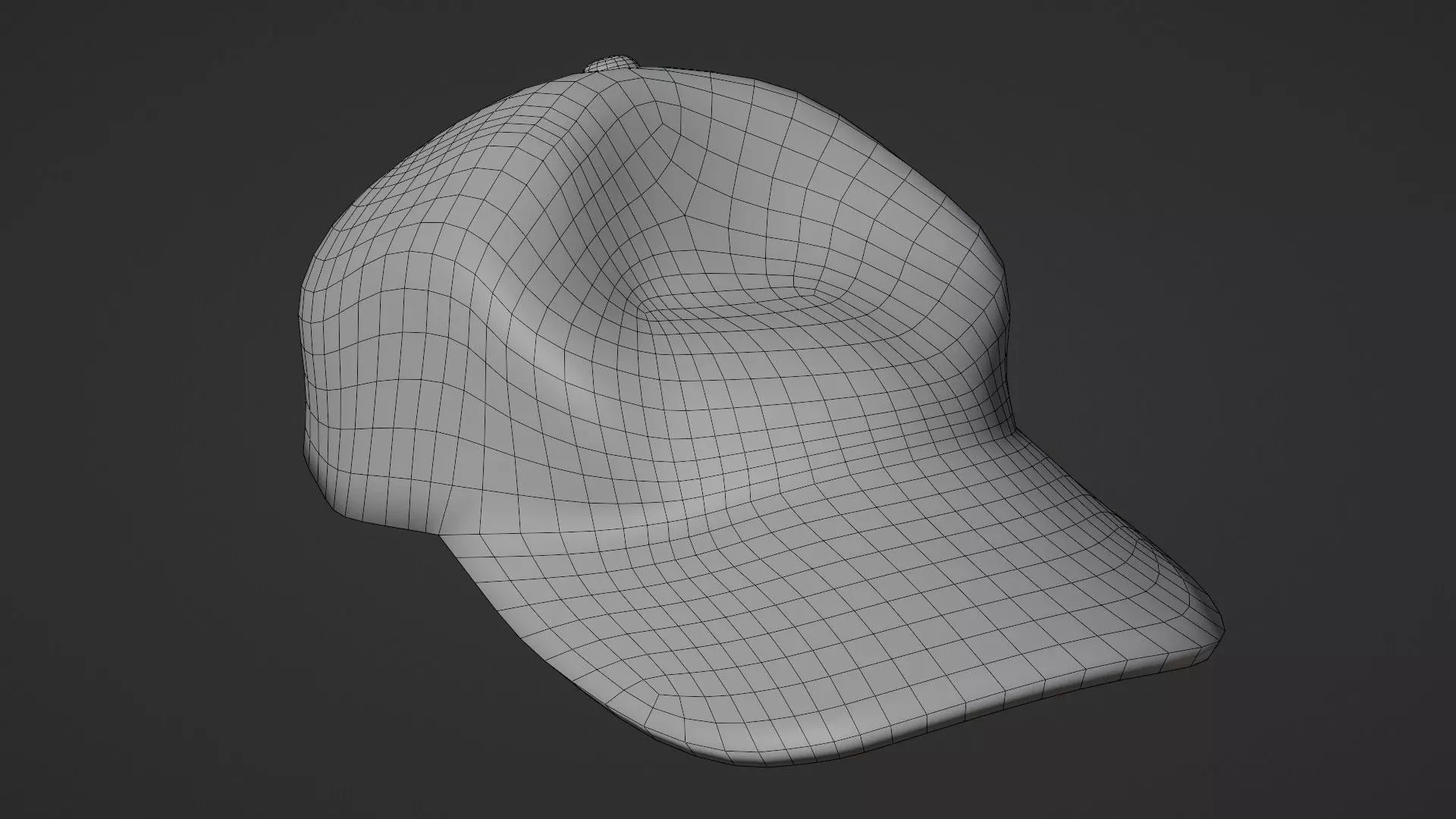Low-Poly Realistic Dad Hat Low-poly 3D model_16