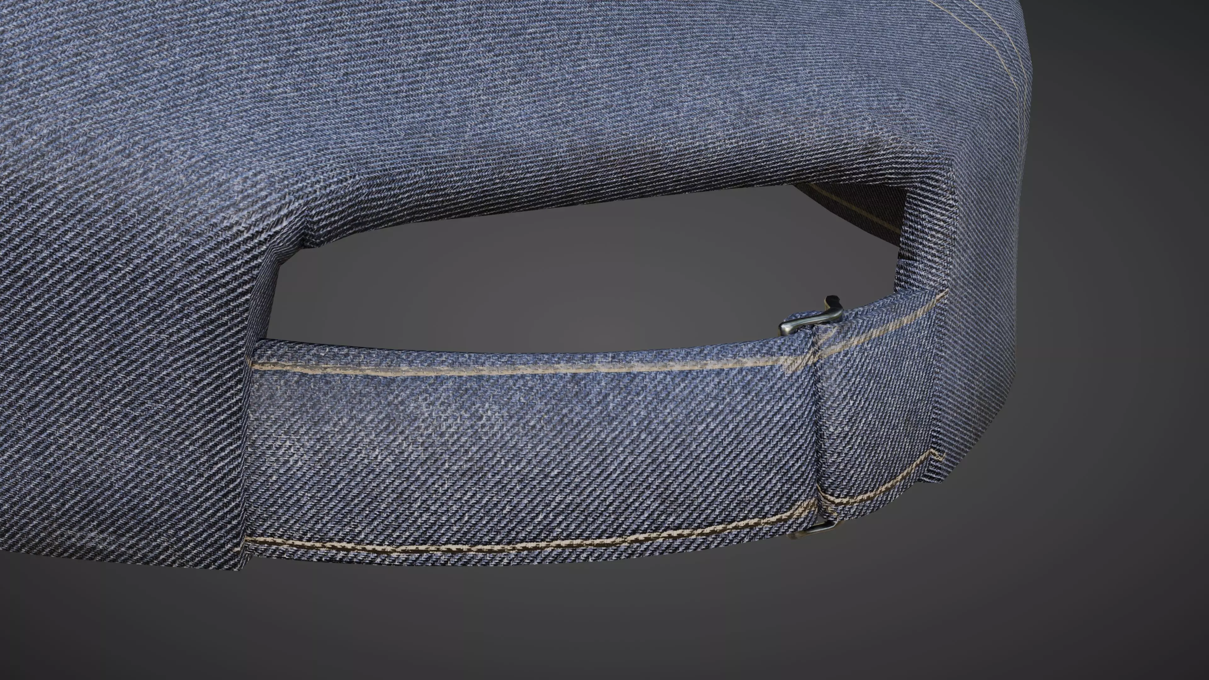 Low-Poly Realistic Dad Hat Low-poly 3D model_17