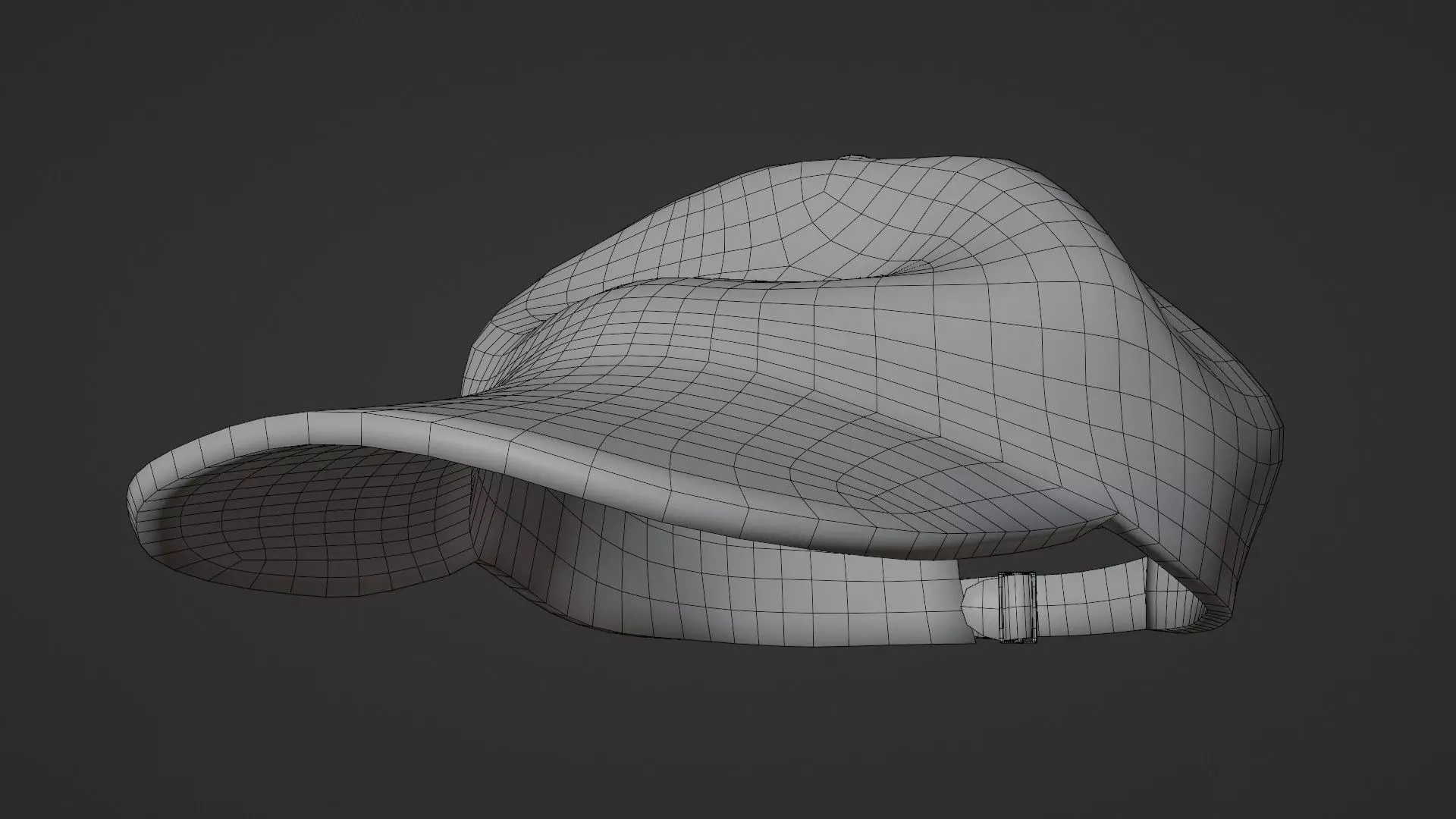 Low-Poly Realistic Dad Hat Low-poly 3D model_14