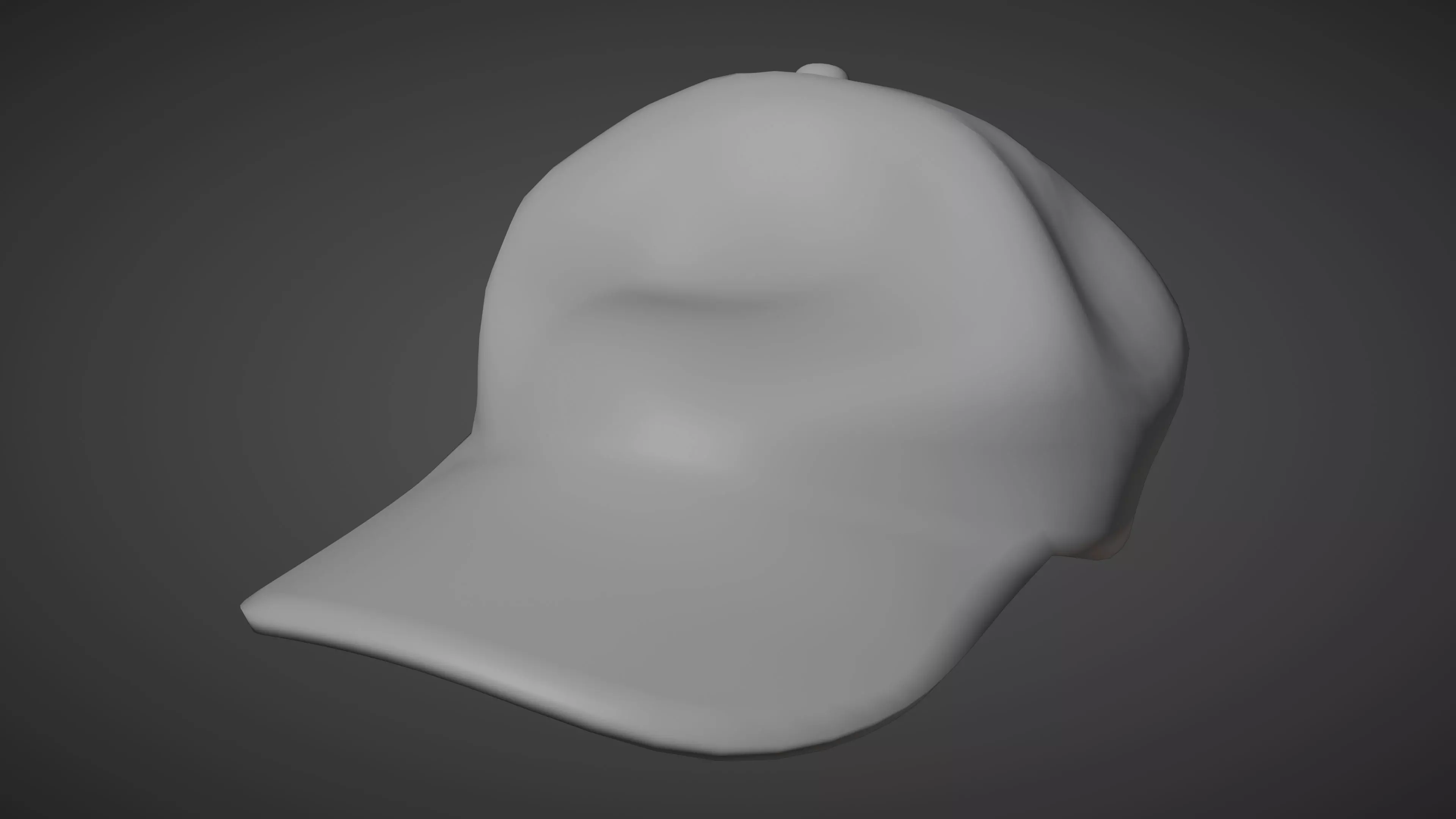 Low-Poly Realistic Dad Hat Low-poly 3D model_5