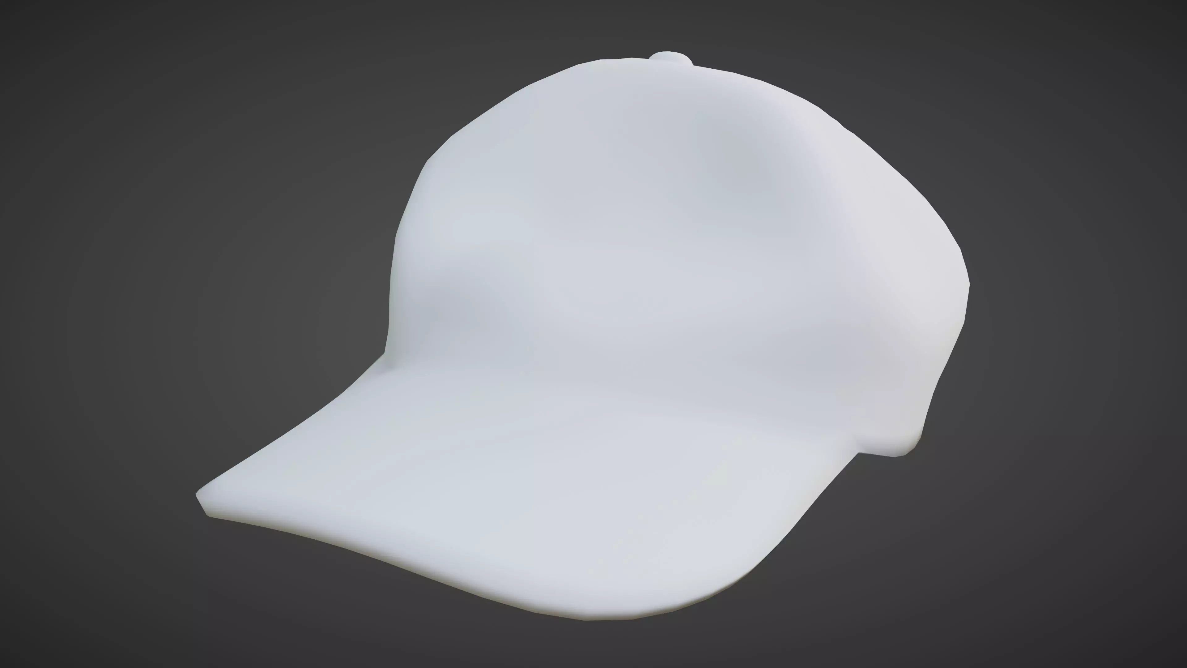 Low-Poly Realistic Dad Hat Low-poly 3D model_8