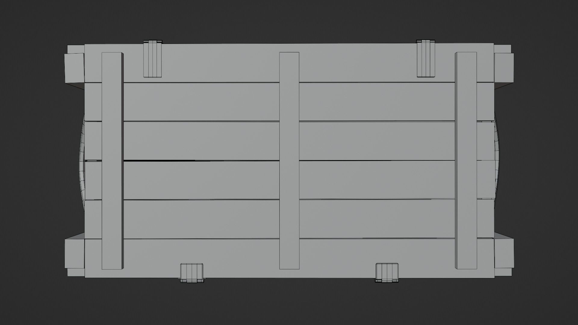 Low-Poly Wooden Storage Crate Low-poly 3D model_12