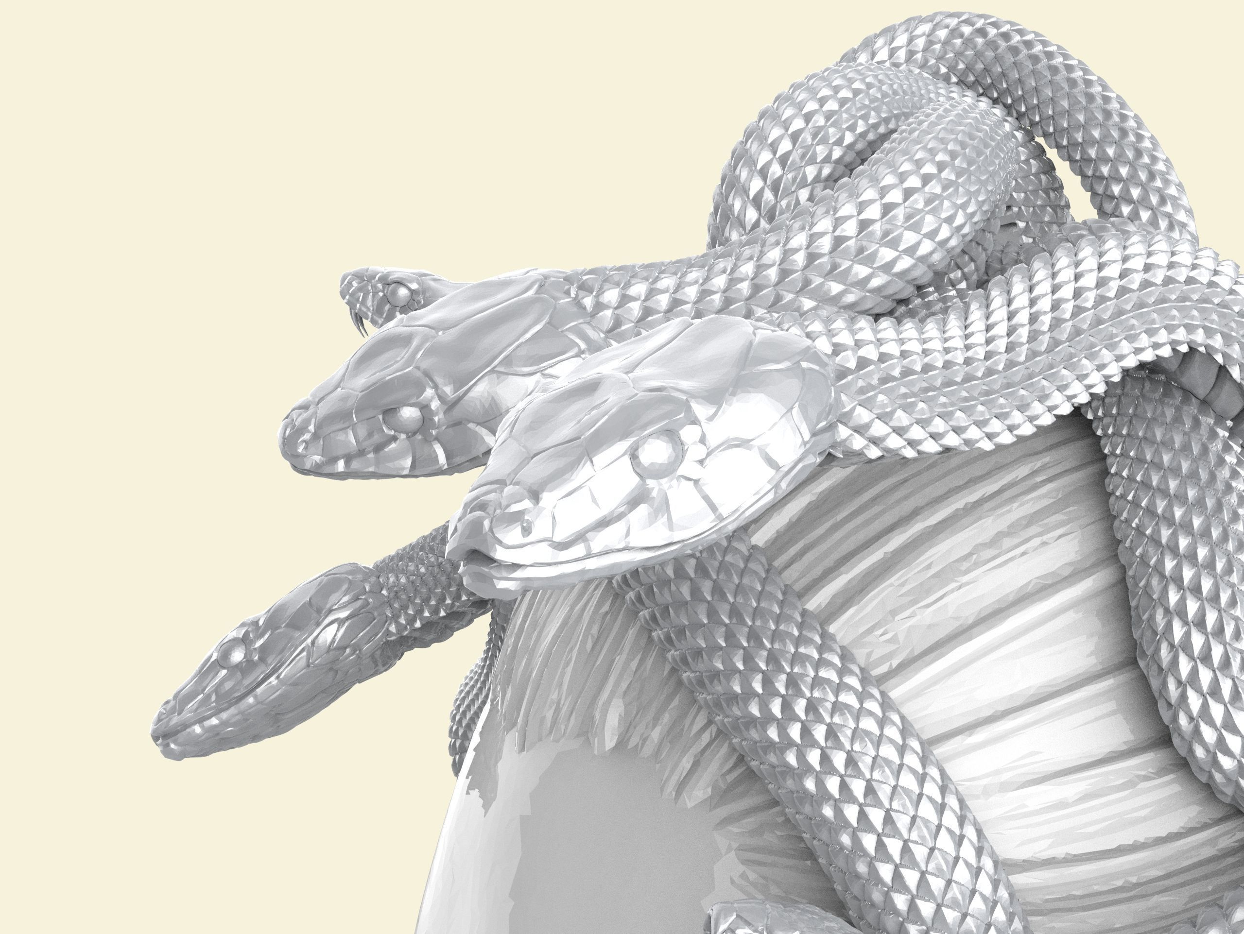 Medusa Head 2 3D print model  3D print model_22