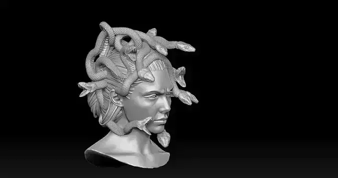 Medusa Head 2 3D print model  3D print model Medusa Head 2 3D print model  3D print model