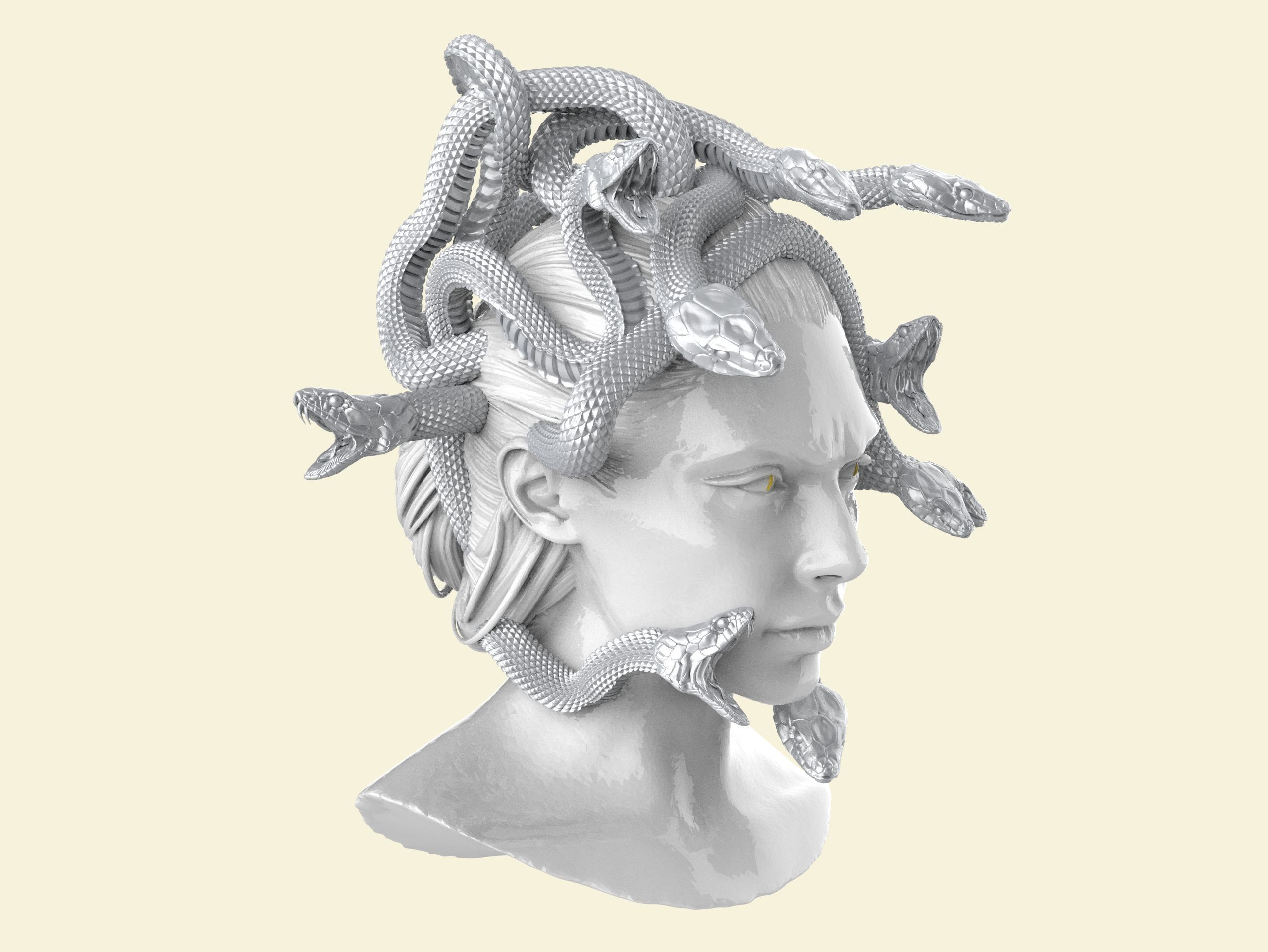 Medusa Head 2 3D print model  3D print model_9