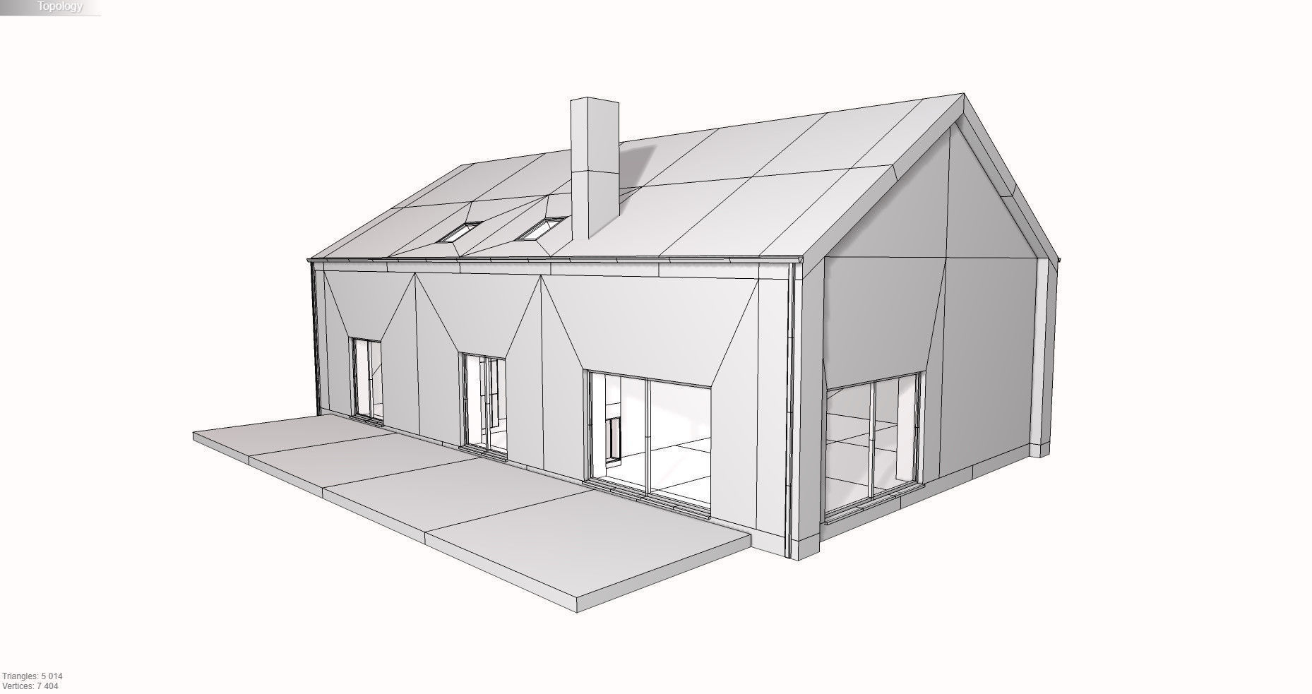 house with dimensions-5 Low-poly 3D model_10