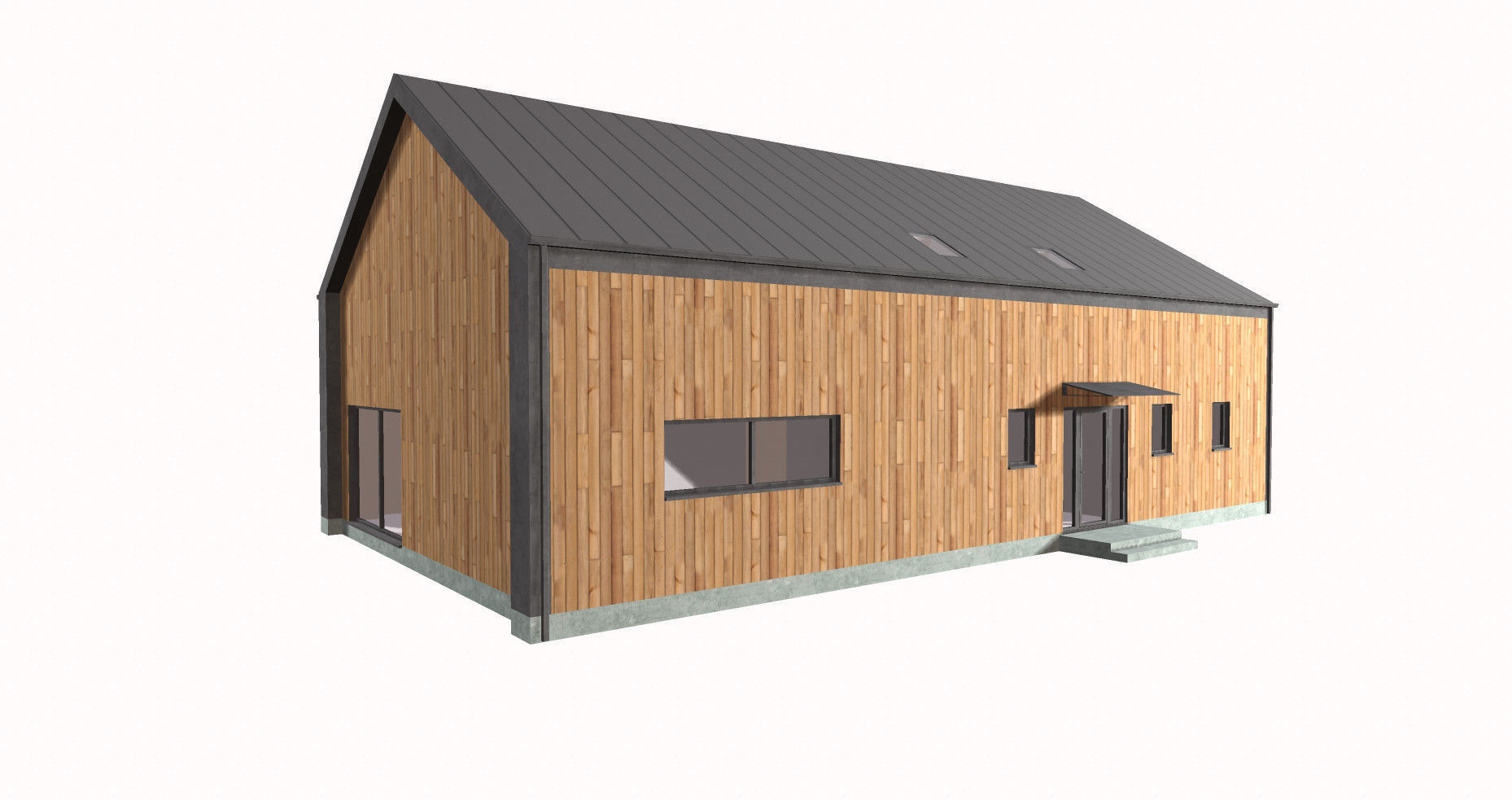 house with dimensions-5 Low-poly 3D model_6