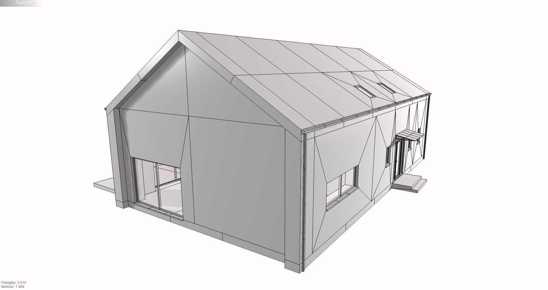 house with dimensions-5 Low-poly 3D model_11