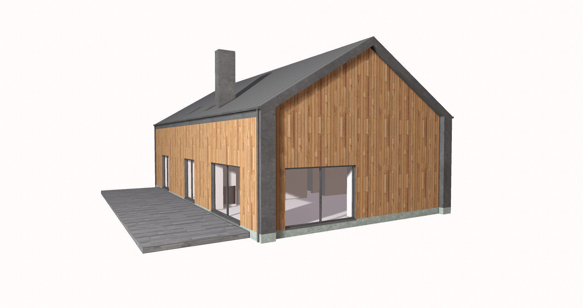 house with dimensions-5 Low-poly 3D model_5