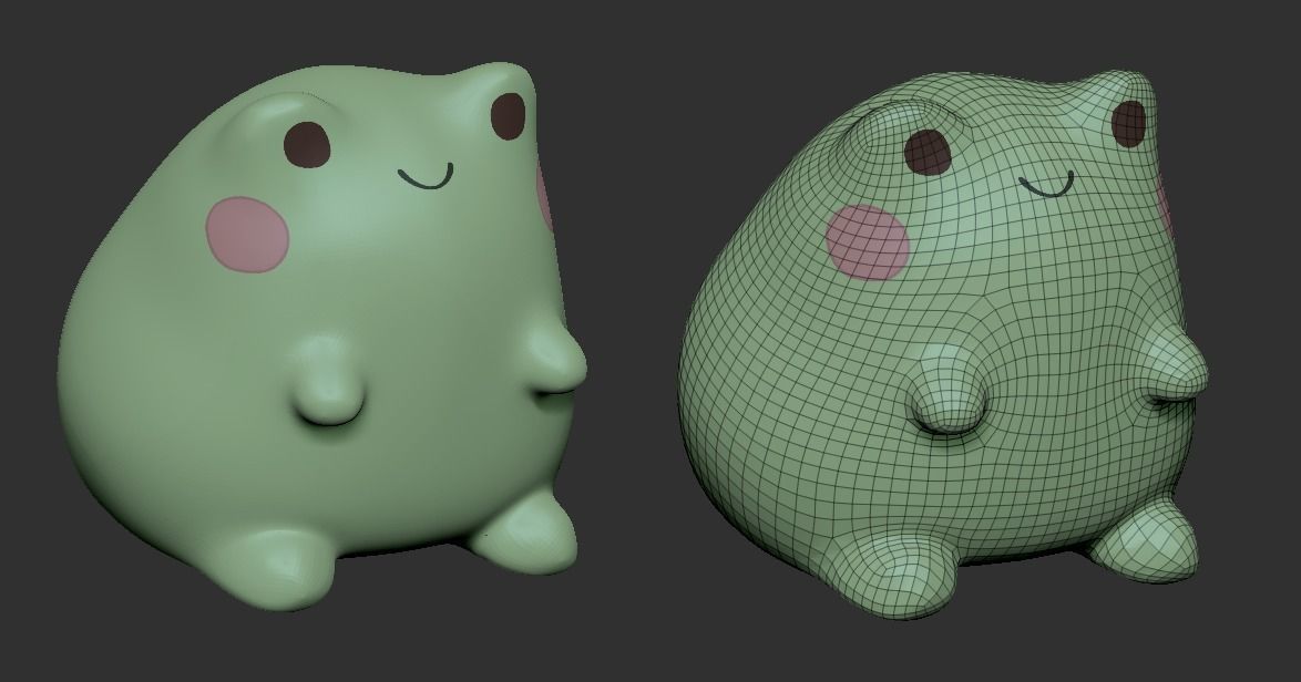 Froggy - Cute Frog Low Poly Character Low-poly 3D model_4