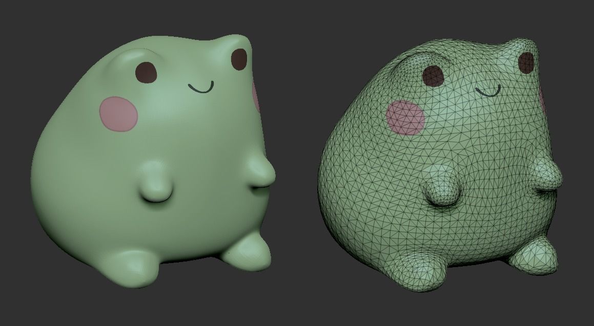 Froggy - Cute Frog Low Poly Character Low-poly 3D model_5