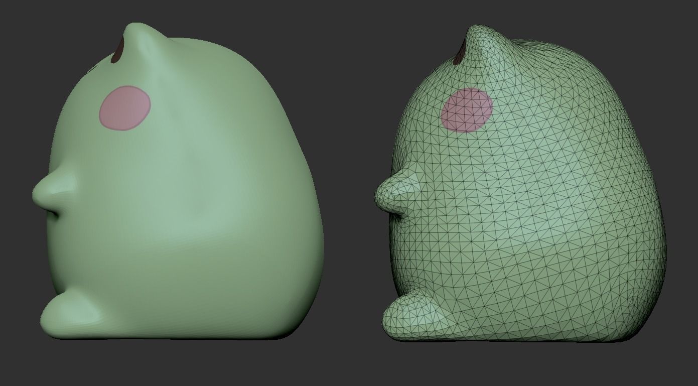 Froggy - Cute Frog Low Poly Character Low-poly 3D model_3