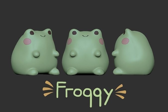 Froggy - Cute Frog Low Poly Character Low-poly 3D model