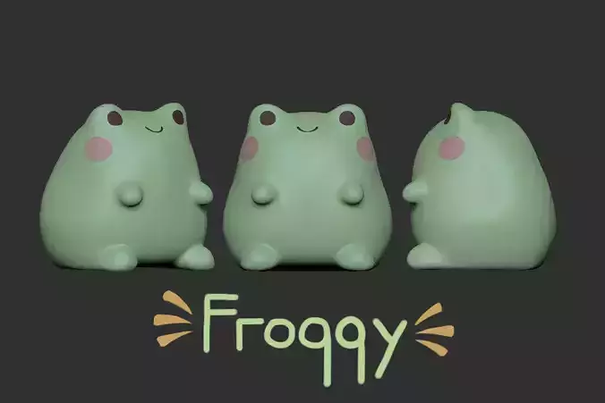 Froggy - Cute Frog Low Poly Character