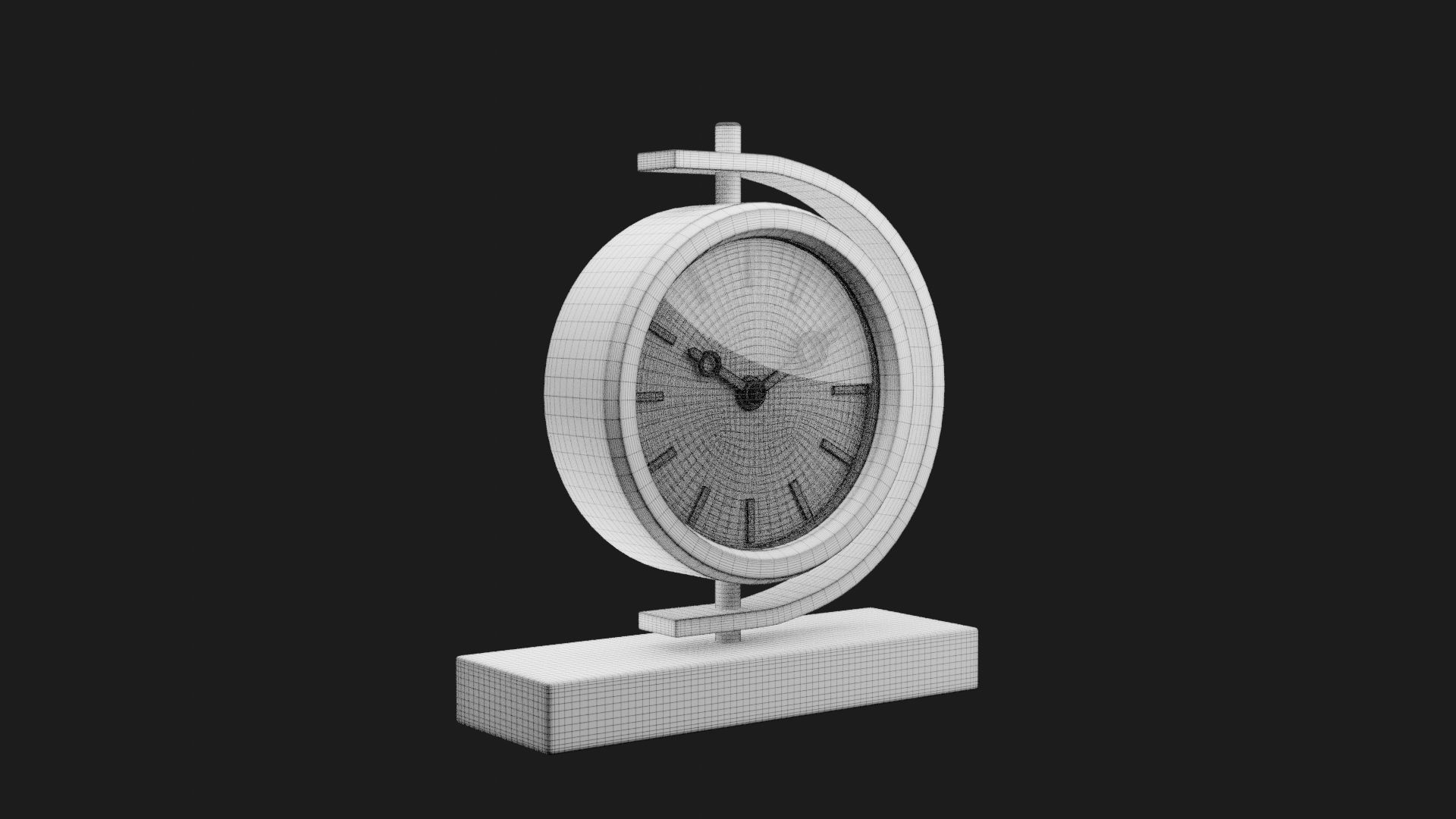 Table Clock 3D print model_6