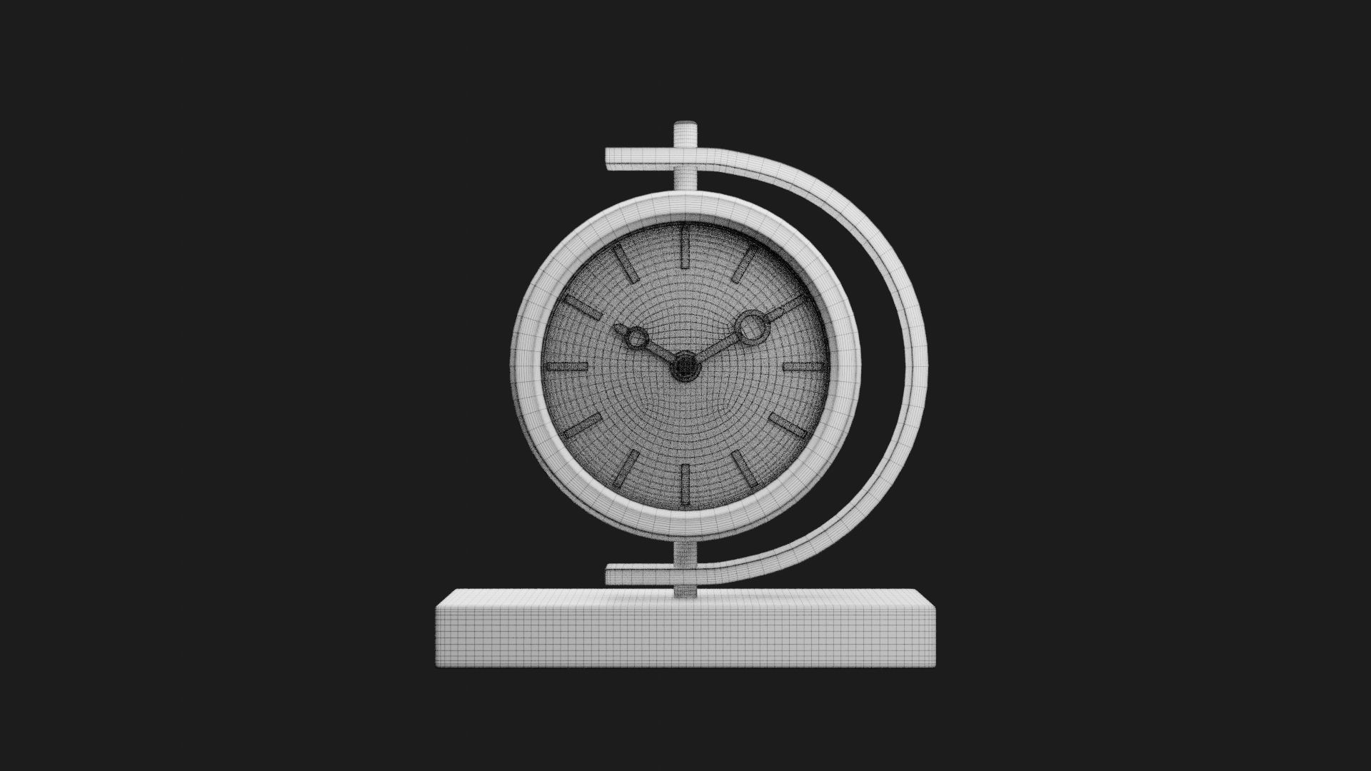 Table Clock 3D print model_7