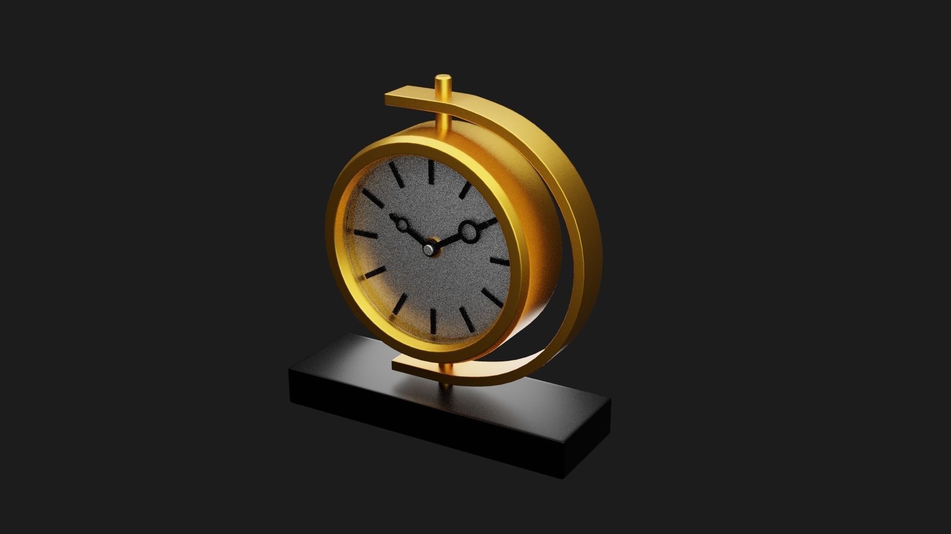Table Clock 3D print model_3