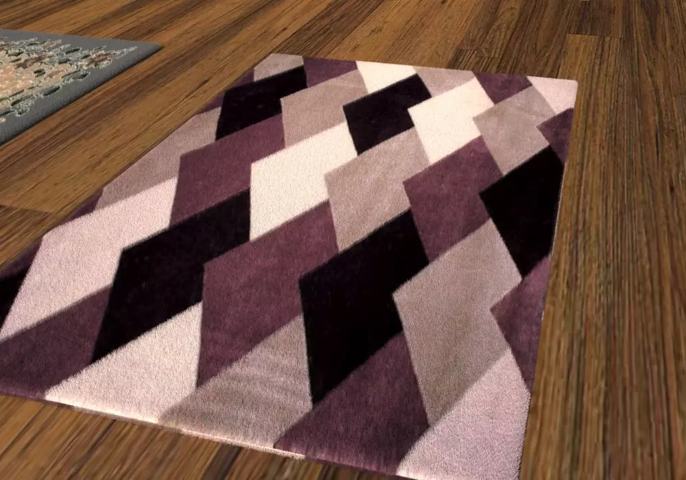 real fluffy carpet 3D model_0
