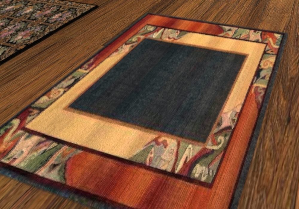 real fluffy carpet 3D model_9