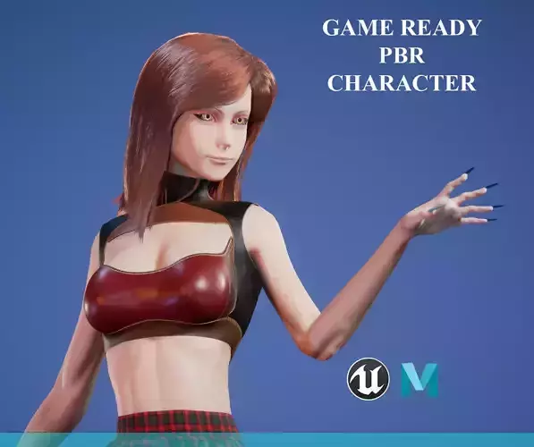 Vampire Girl Game Ready UE4