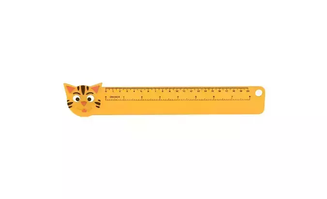 Ruler With Tiger Animal Adorable