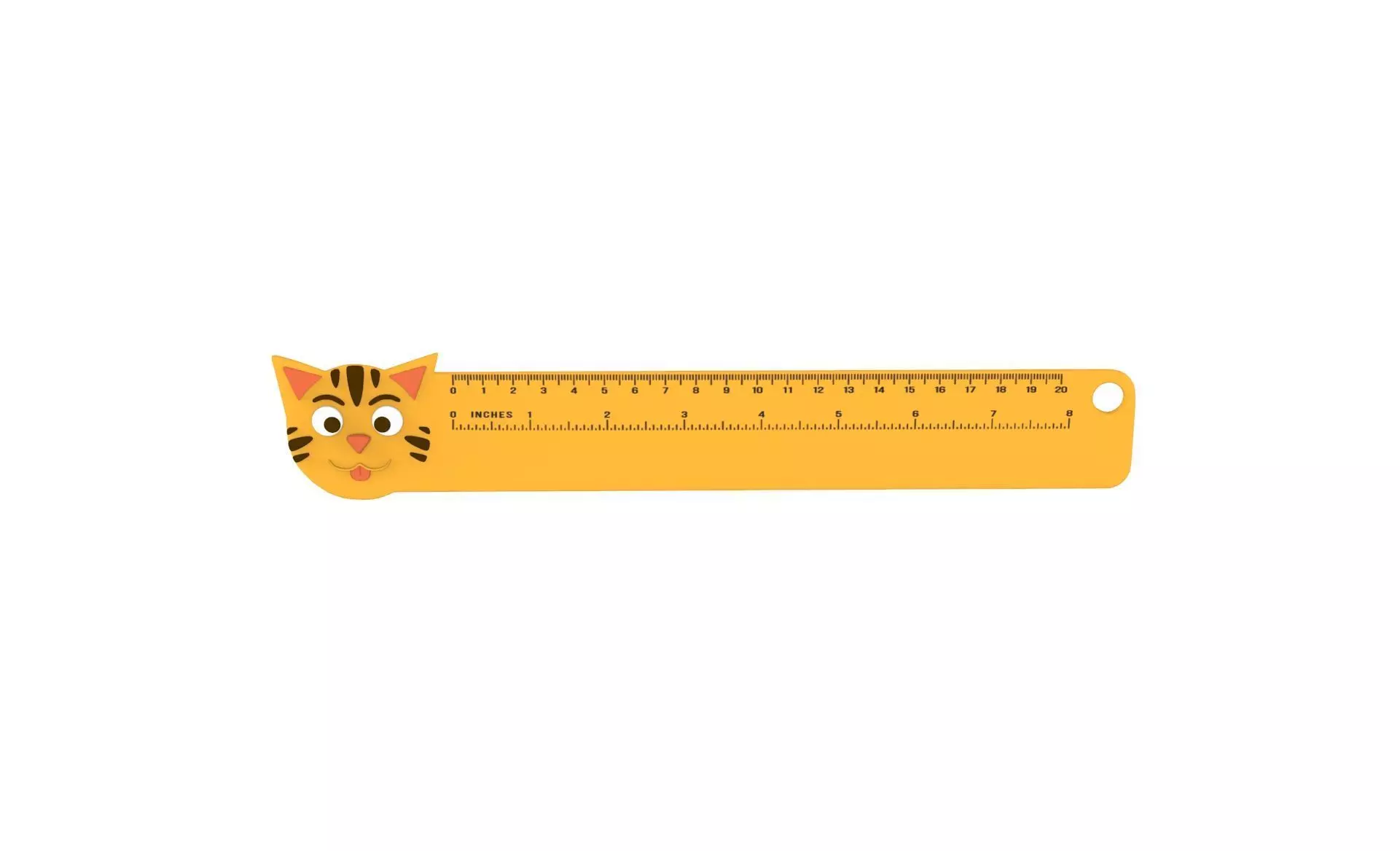Ruler With Tiger Animal Adorable Low-poly 3D model_0