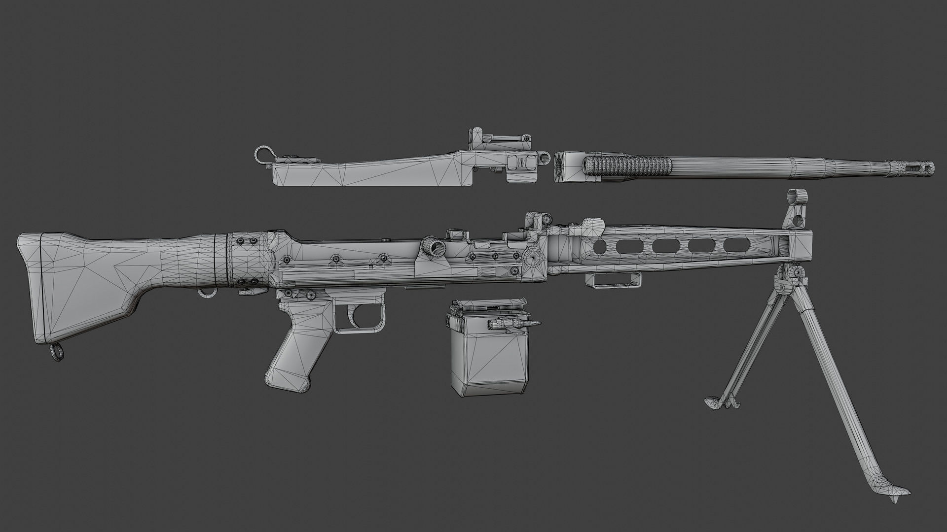 3D model Sig MG710 VR / AR / low-poly | CGTrader