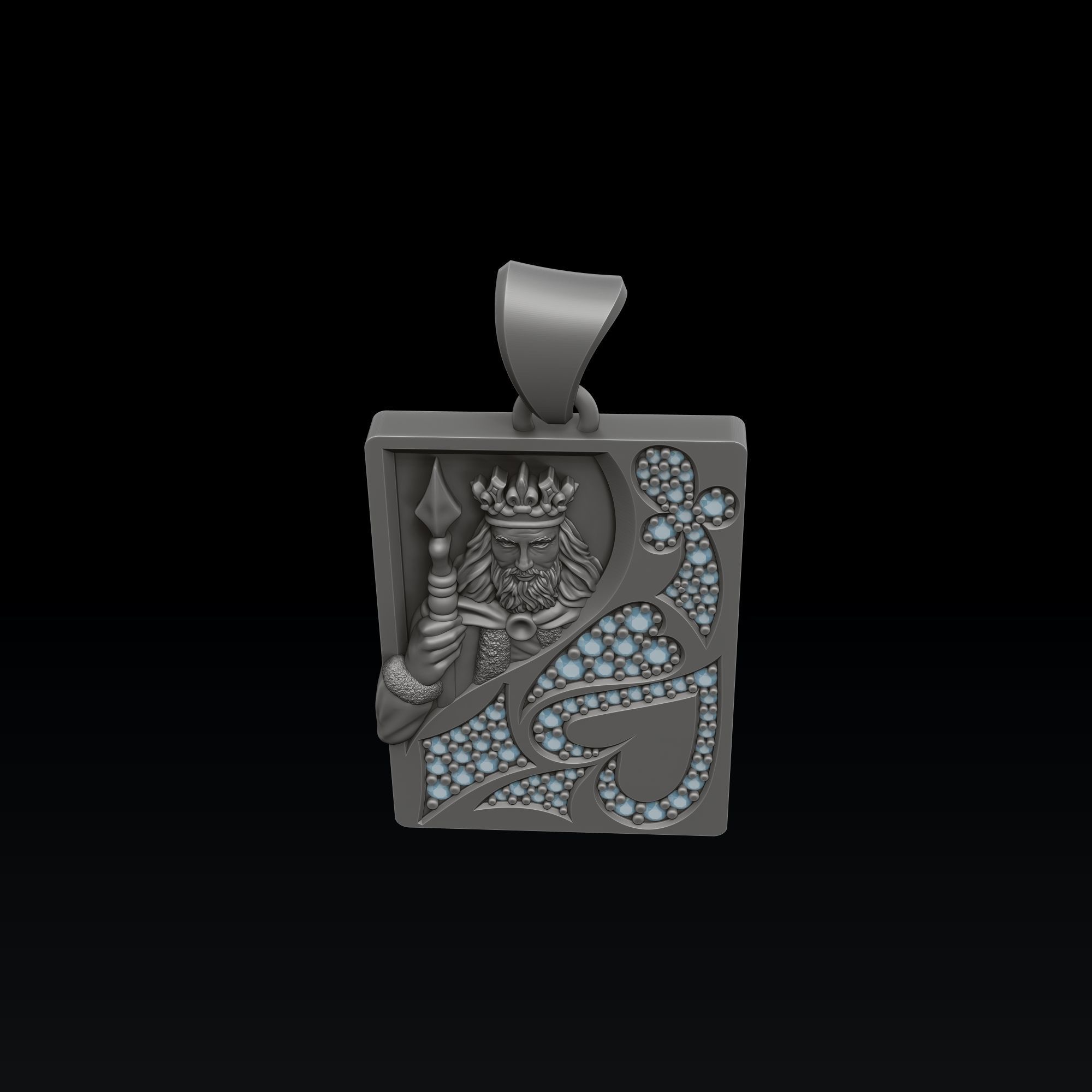 Playing Card King 3D print model_6