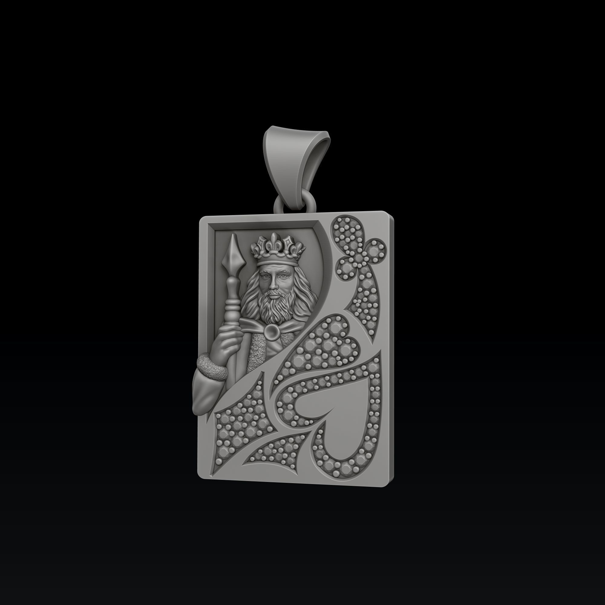 Playing Card King 3D print model_4