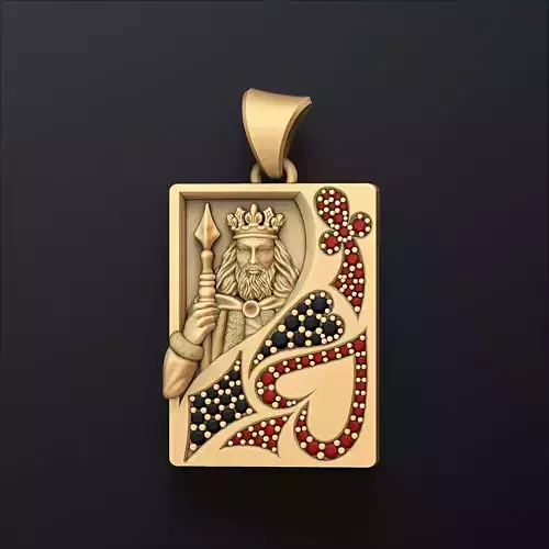 Playing Card King 3D print model