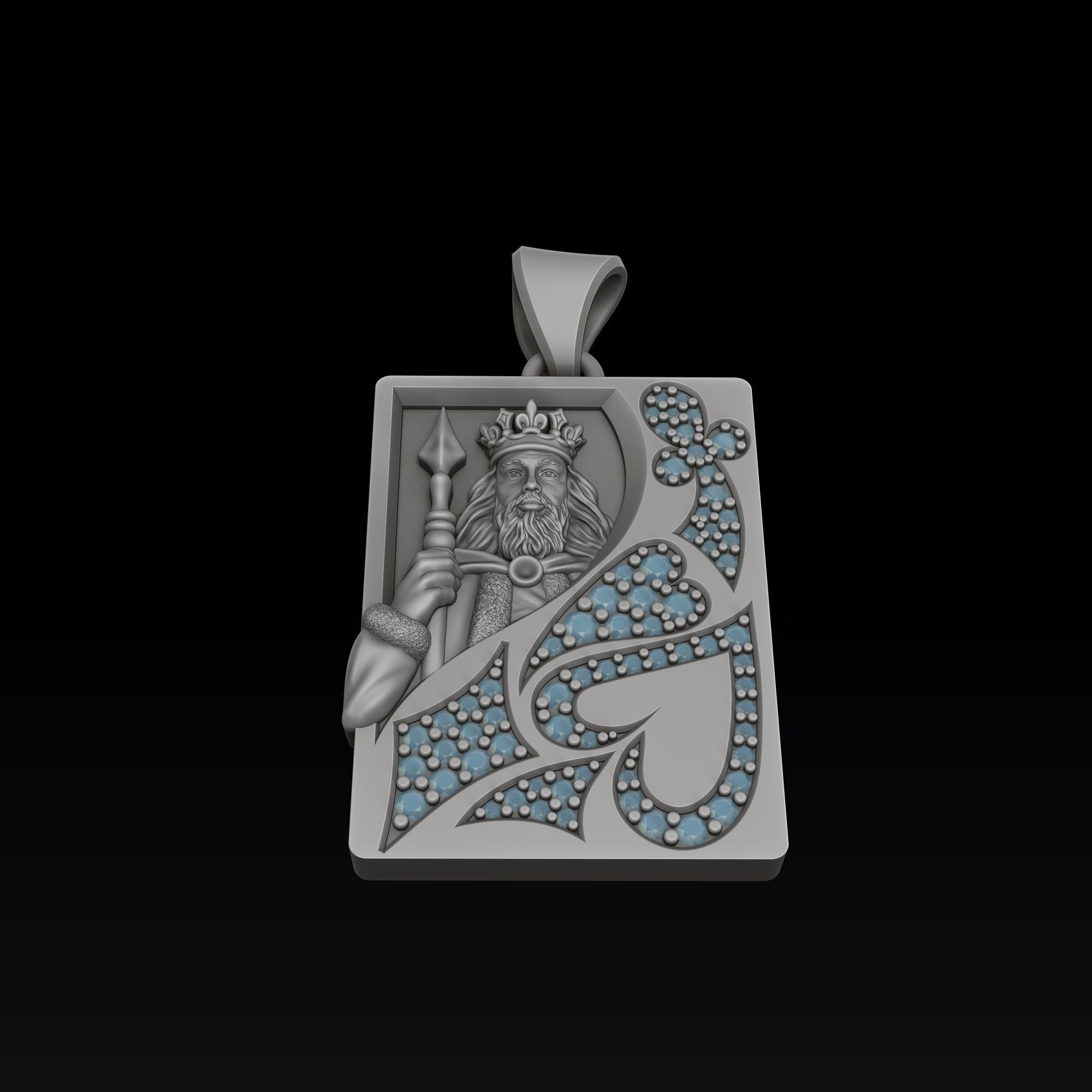 Playing Card King 3D print model_7