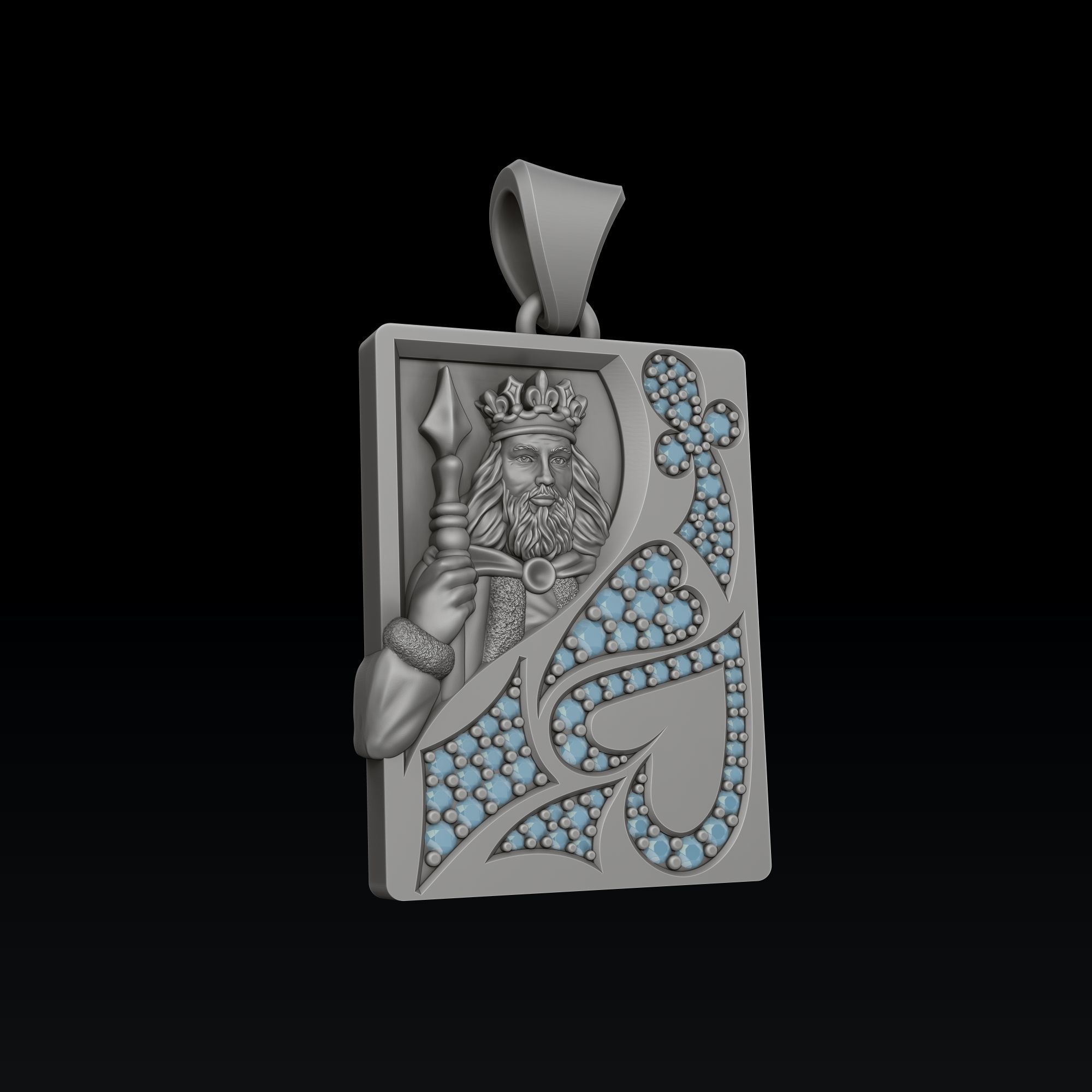 Playing Card King 3D print model_3